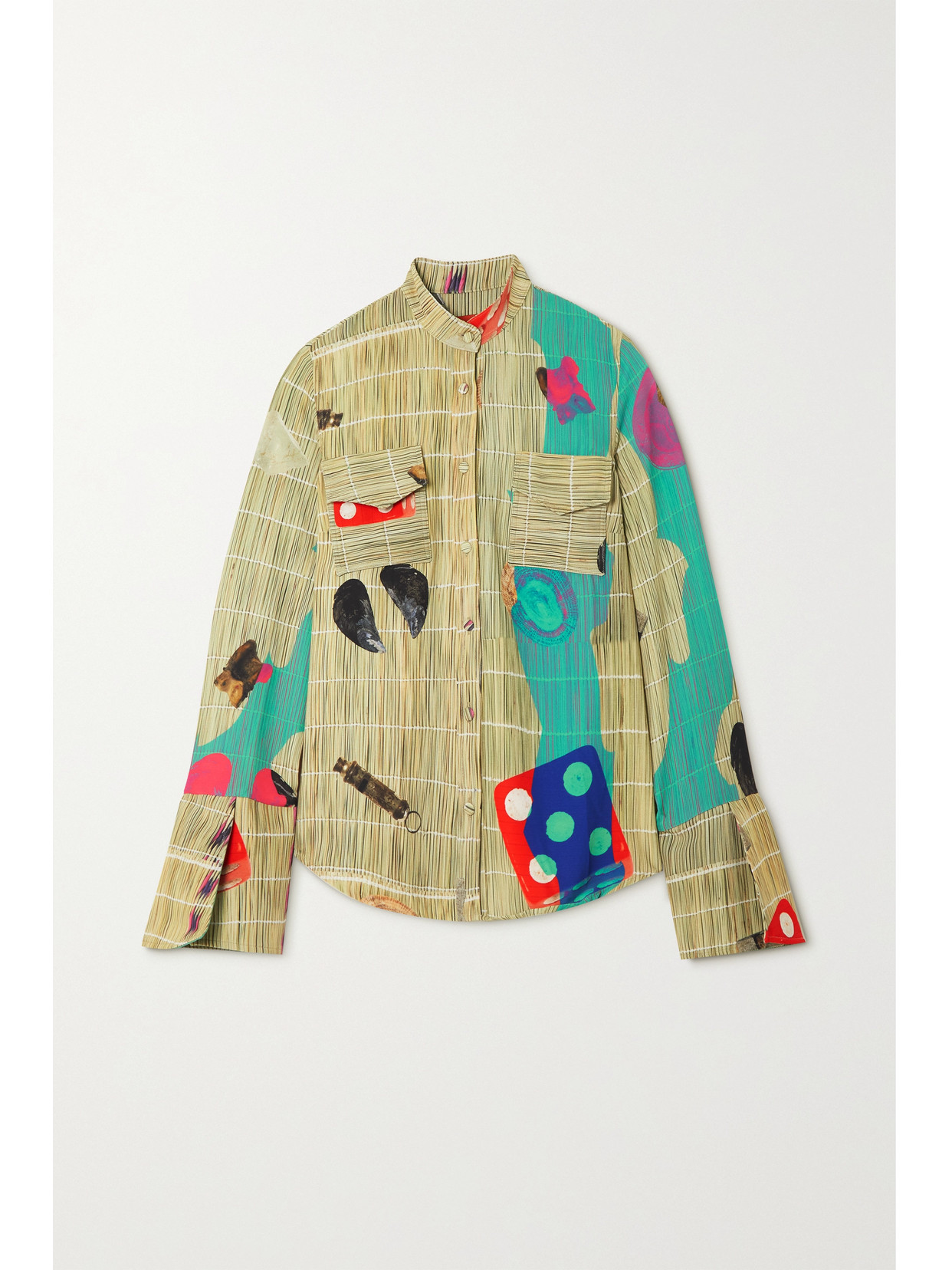 THEBE MAGUGU Printed Crepe Blouse - Neutrals