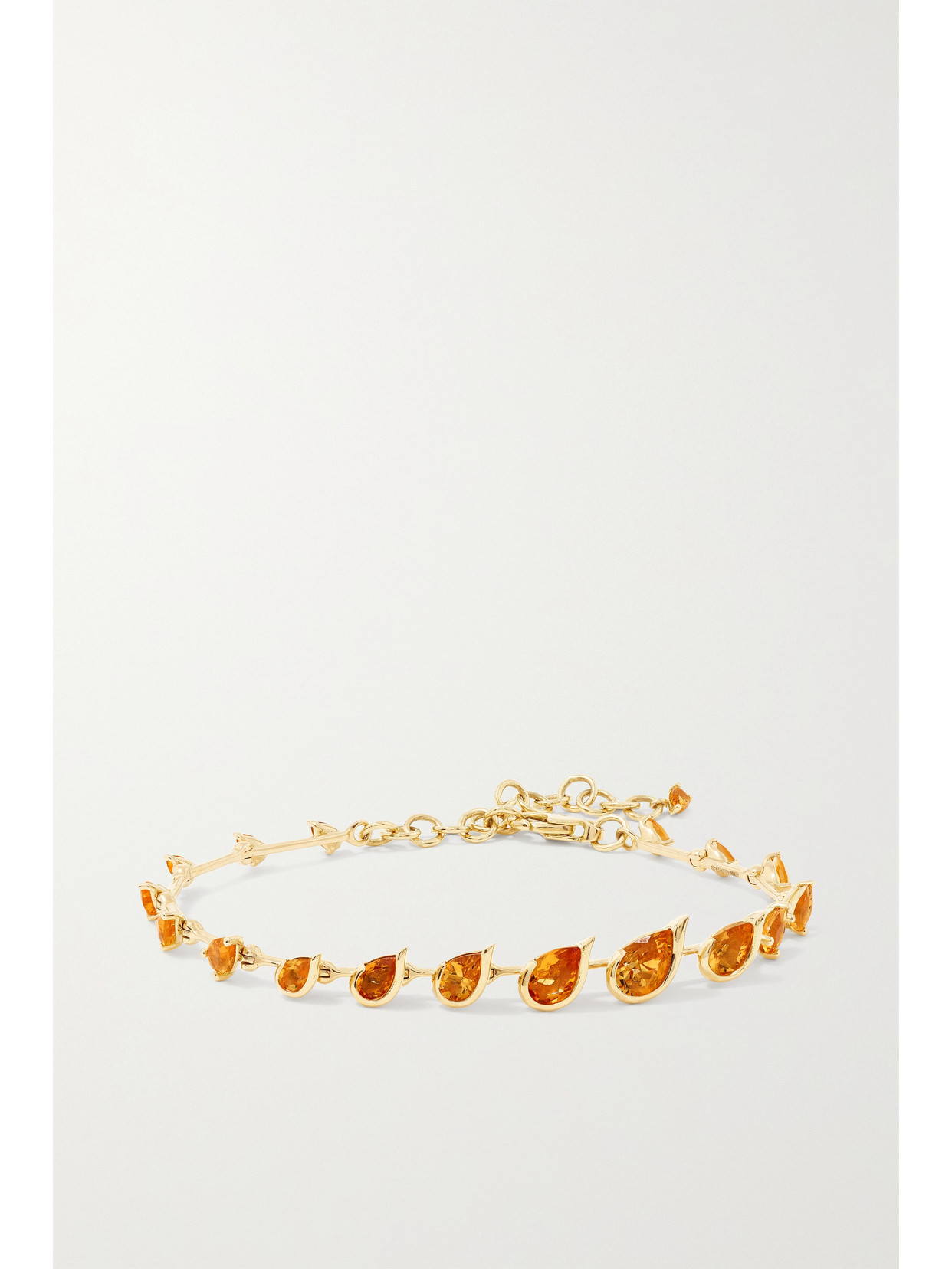 Fernando Jorge Yellow Gold And Citrine Flame Flicker Bracelet In Gold