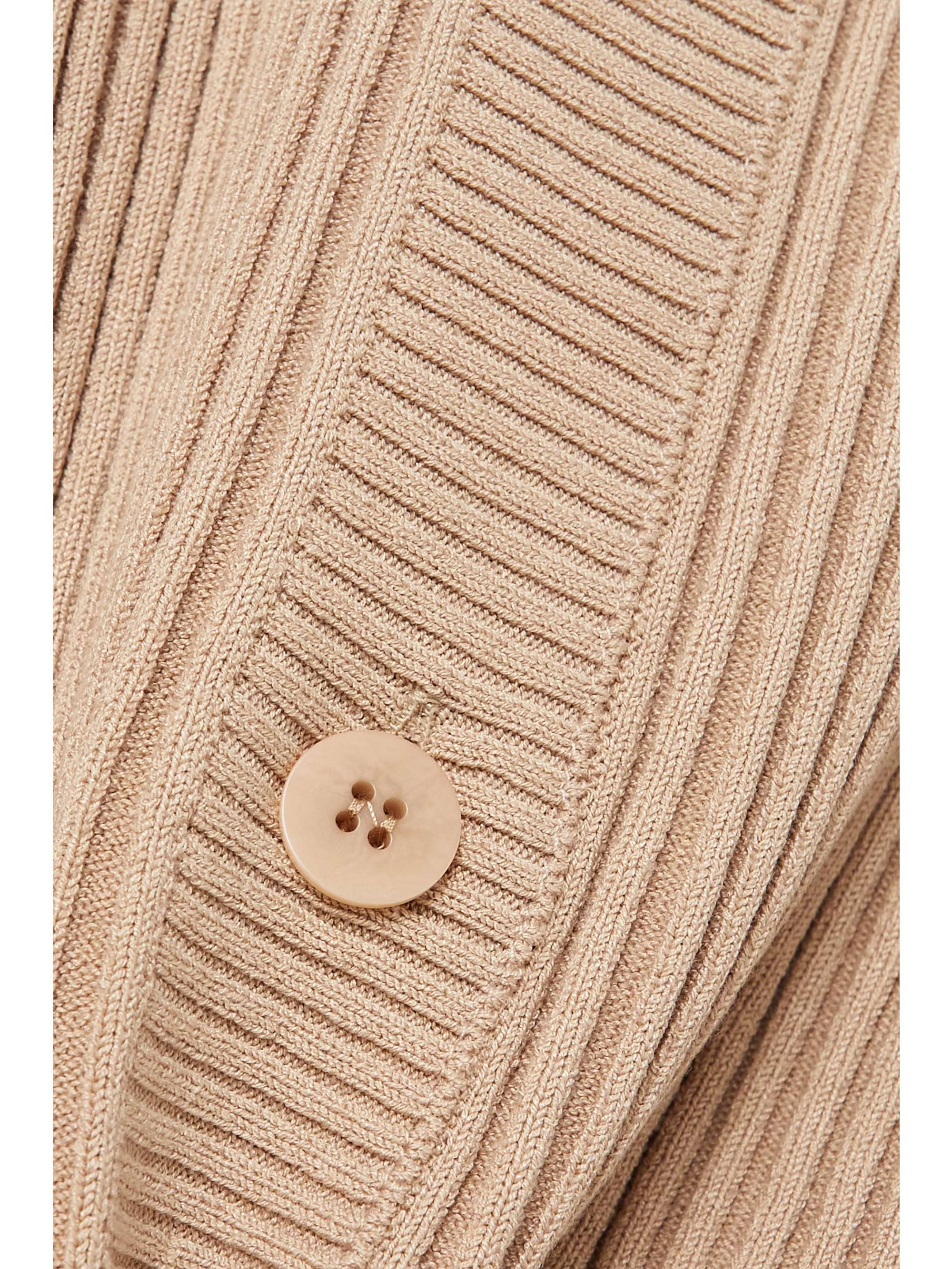 ANDREĀDAMO Cutout ribbed-knit top