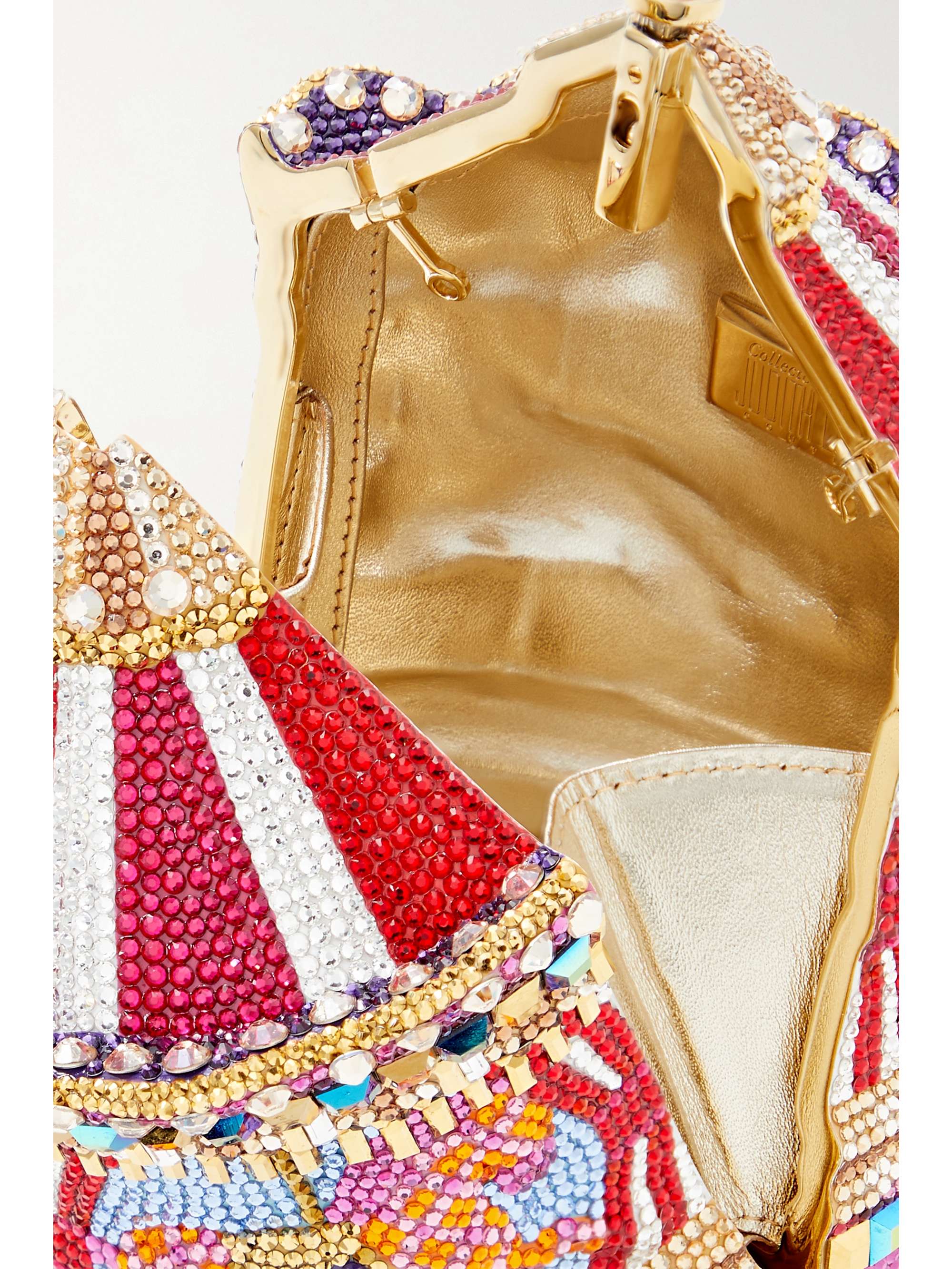 JUDITH LEIBER COUTURE Carousel Merry-Go-Round crystal-embellished gold-tone clutch