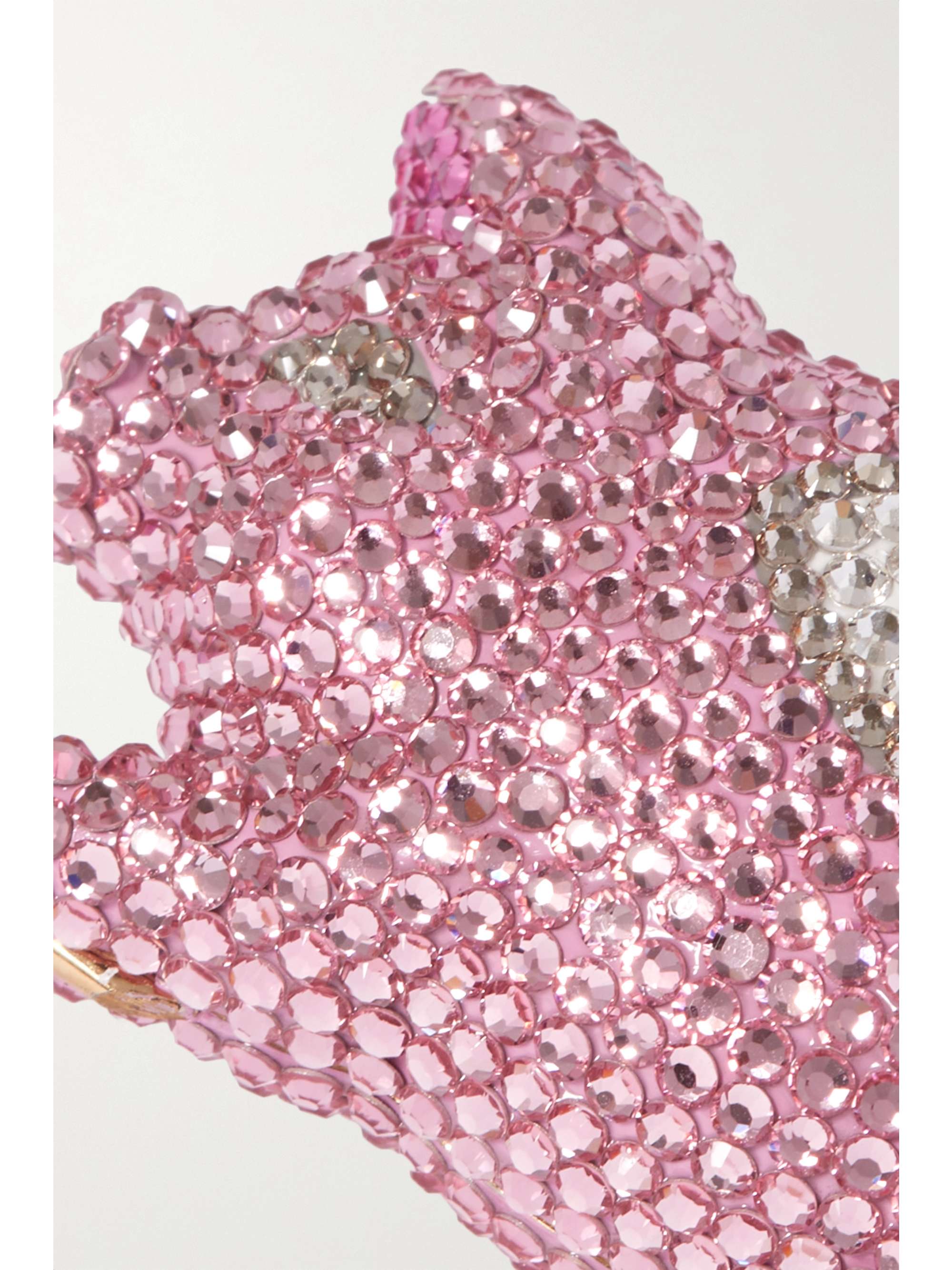 JUDITH LEIBER COUTURE When Pigs Fly mini crystal-embellished gold-tone clutch
