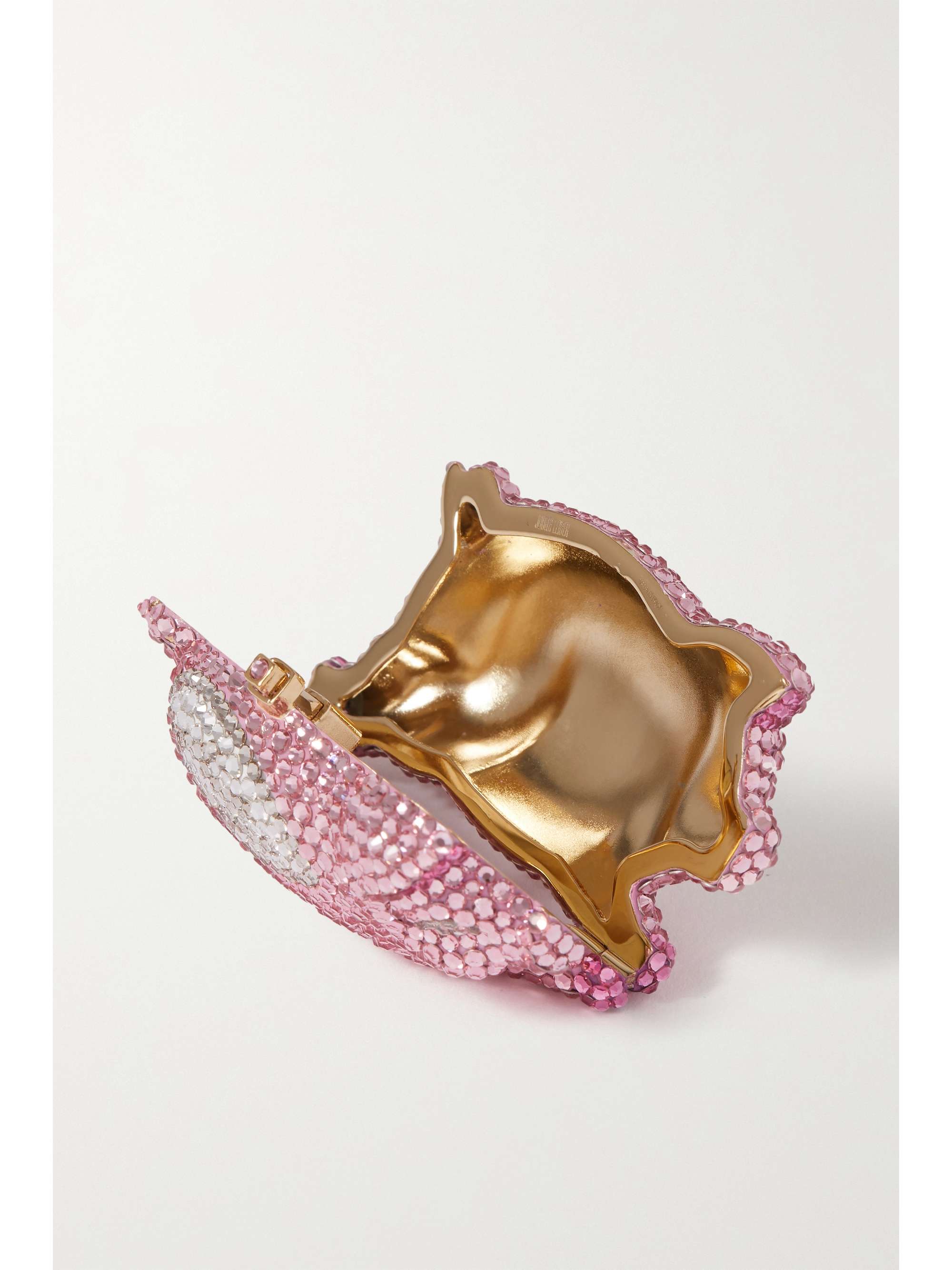 JUDITH LEIBER COUTURE When Pigs Fly mini crystal-embellished gold-tone clutch