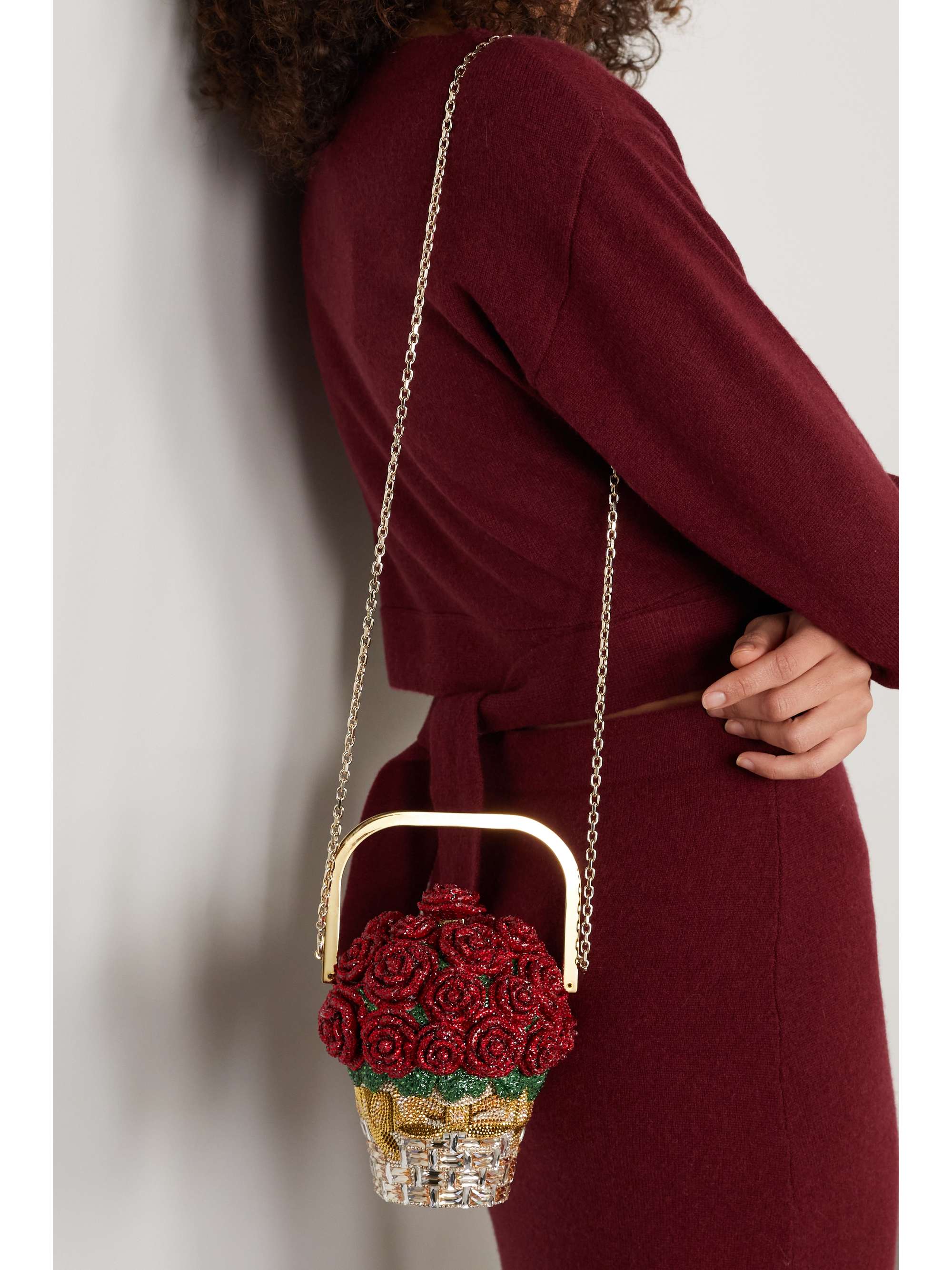 judith leiber rose clutch