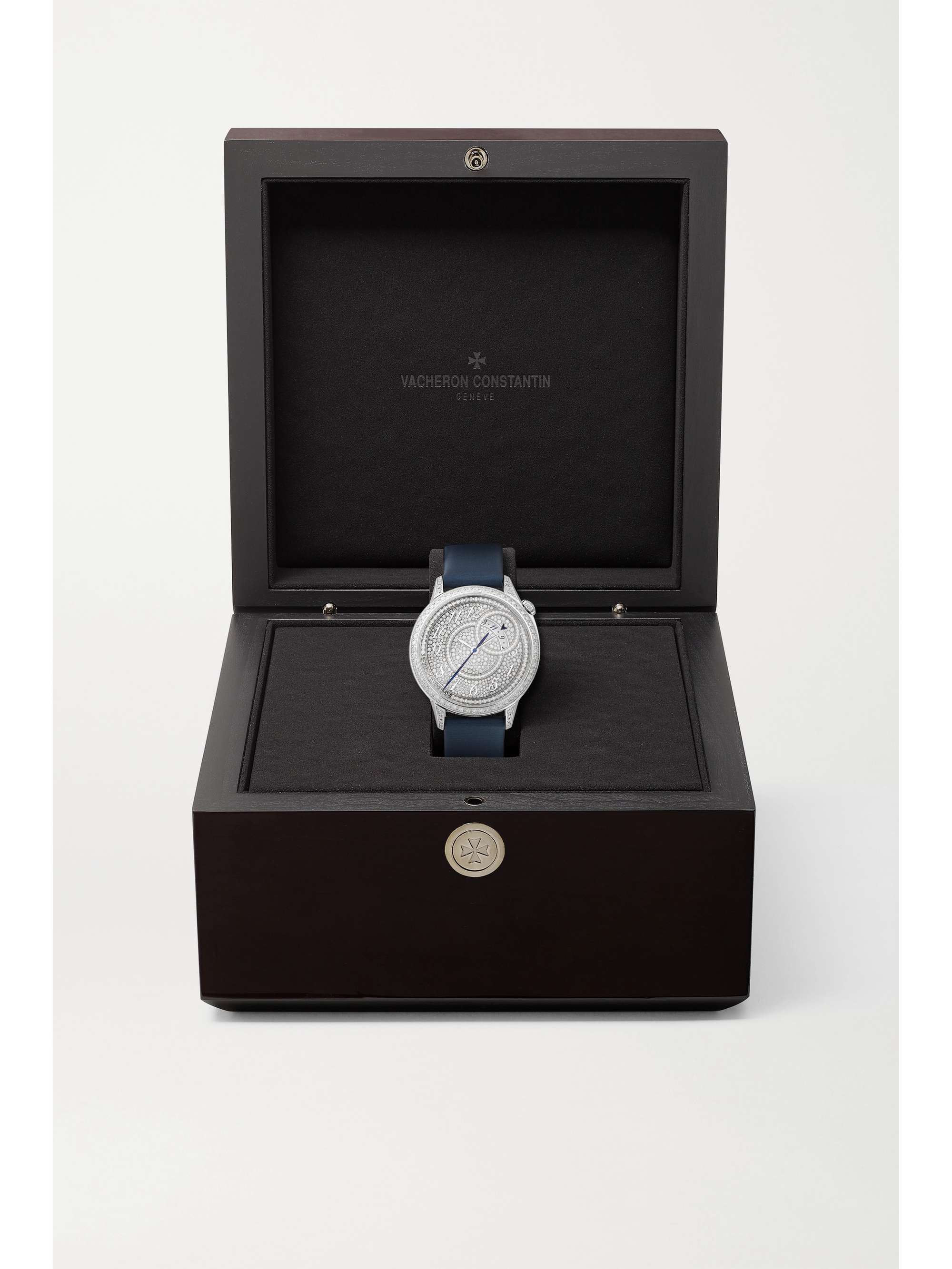 VACHERON CONSTANTIN Egérie Automatic 35mm 18-karat white gold, diamond and alligator watch