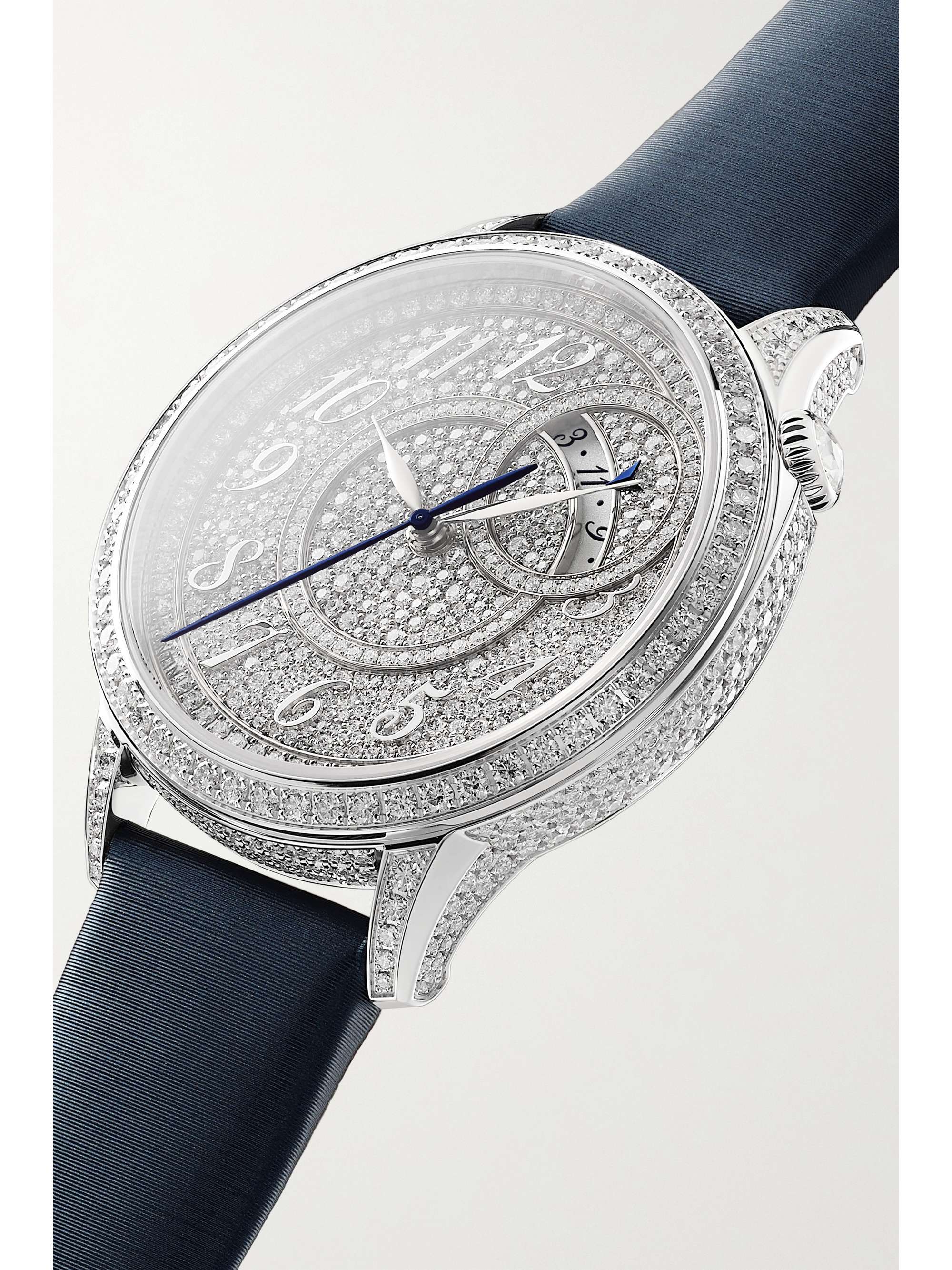 VACHERON CONSTANTIN Egérie Automatic 35mm 18-karat white gold, diamond and alligator watch