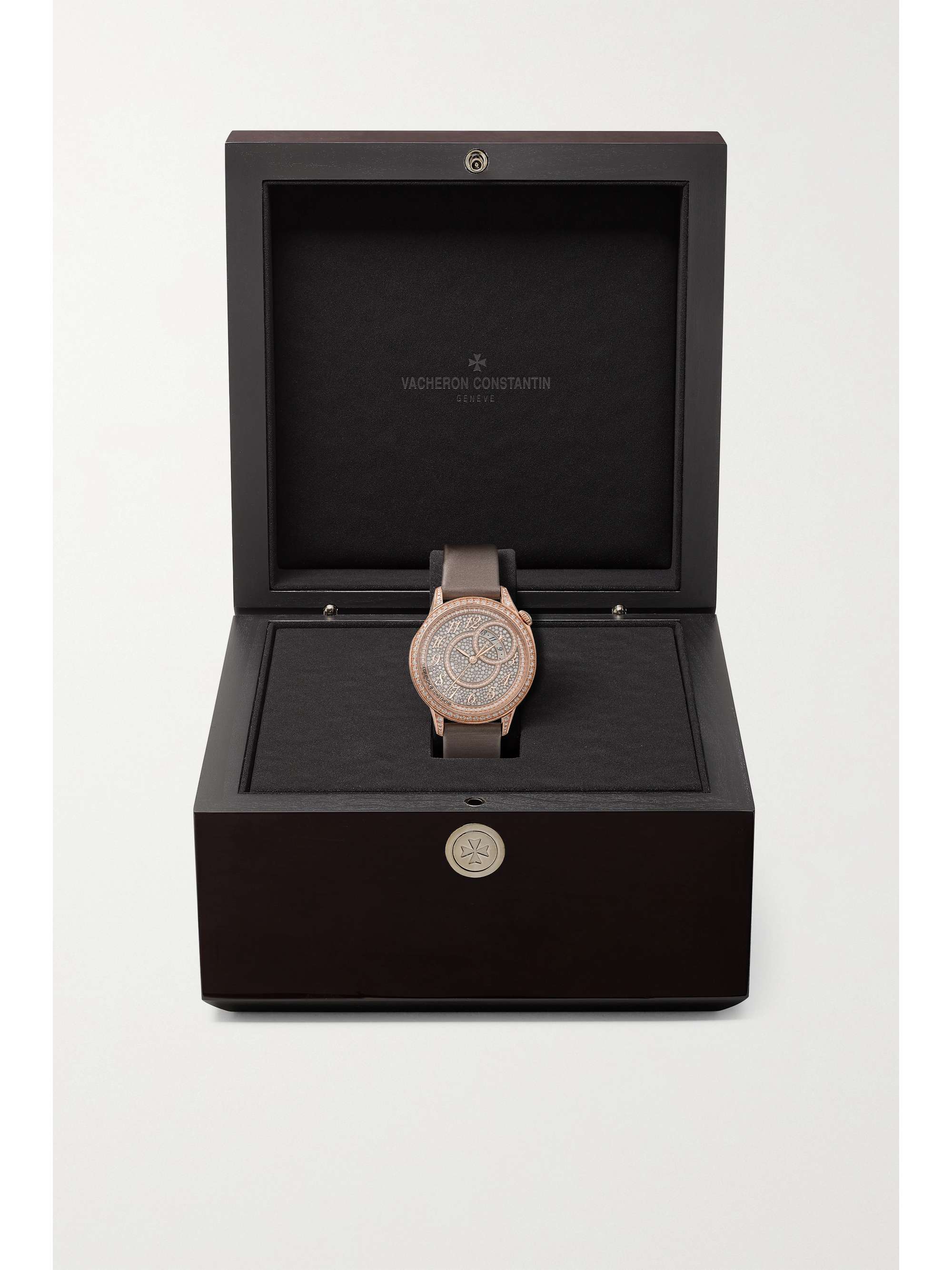 VACHERON CONSTANTIN Egérie Automatic 35mm 18-karat white gold, diamond and alligator watch