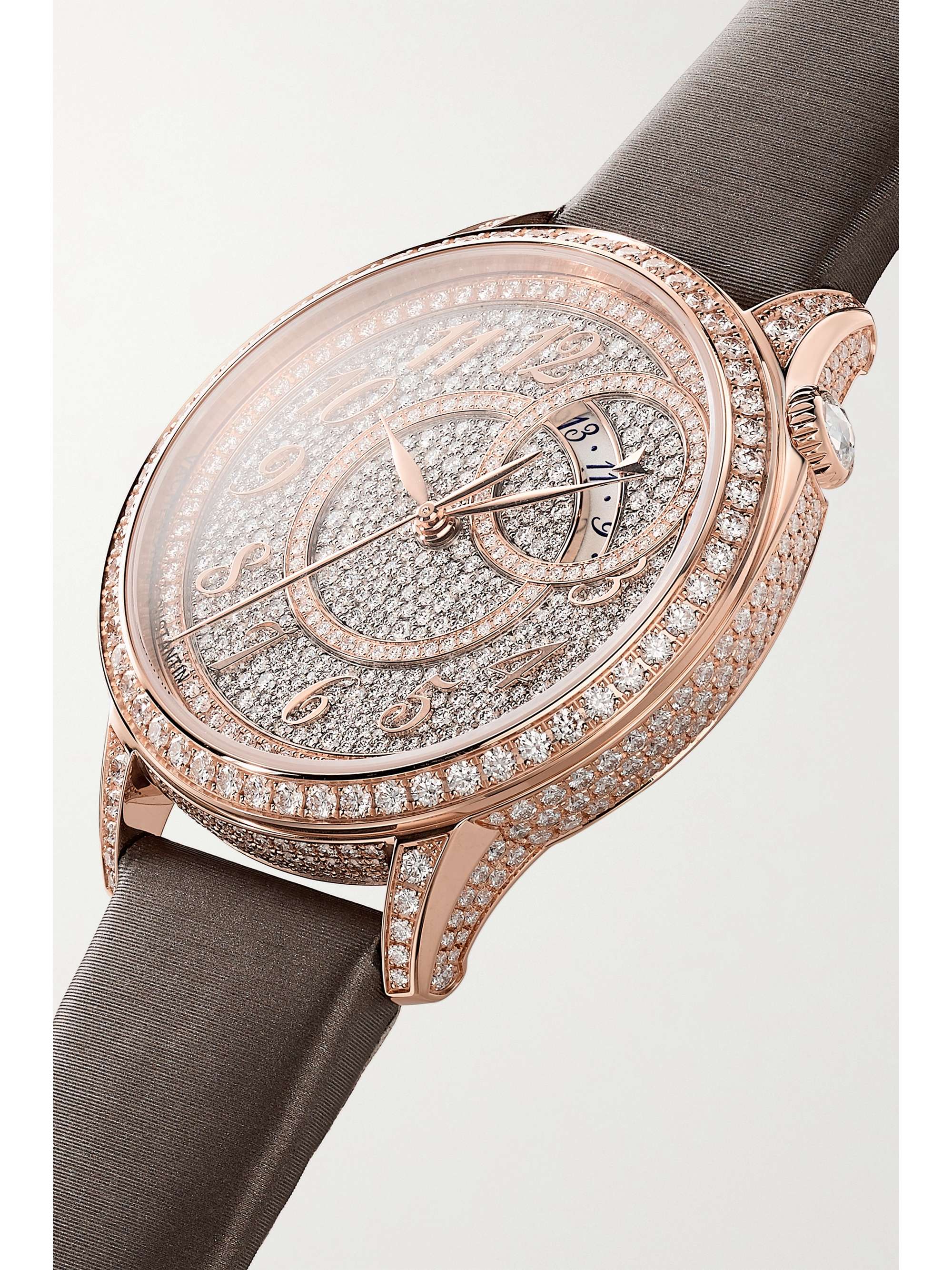 VACHERON CONSTANTIN Egérie Automatic 35mm 18-karat white gold, diamond and alligator watch