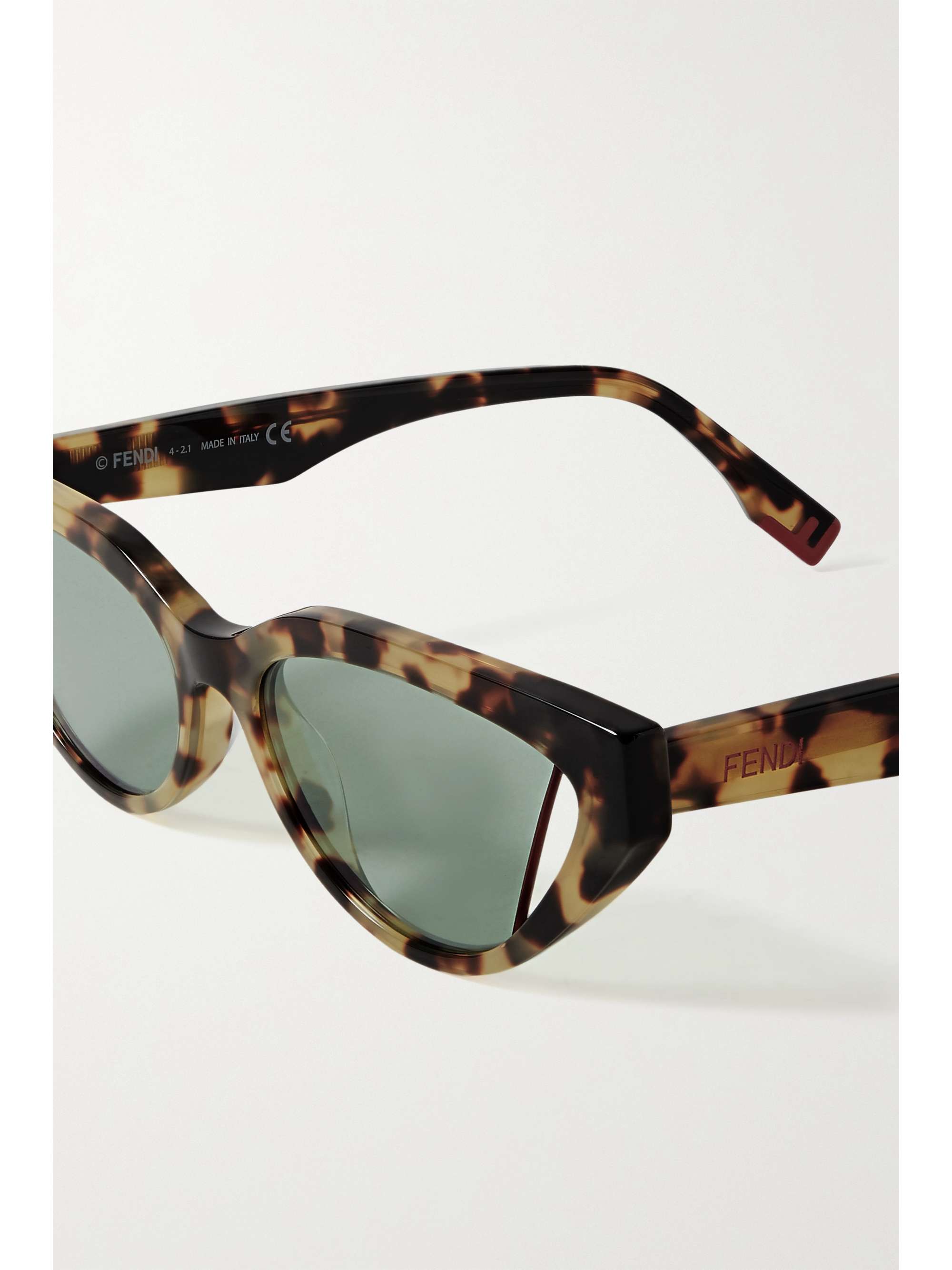FENDI EYEWEAR Cat-eye tortoiseshell acetate sunglasses