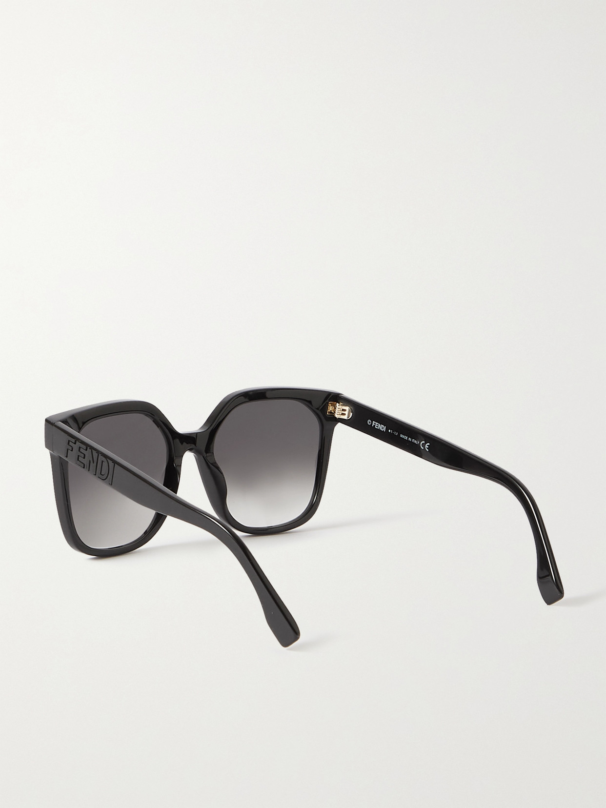 Shop Fendi Oversized Square-frame Acetate Sunglasses In Black