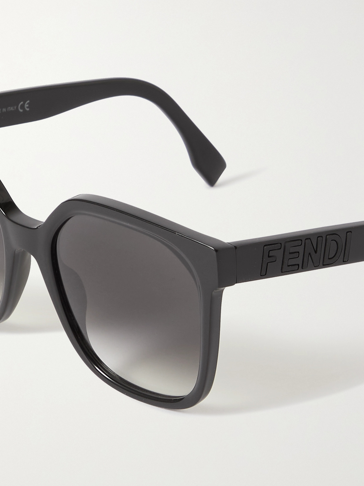 Shop Fendi Oversized Square-frame Acetate Sunglasses In Black