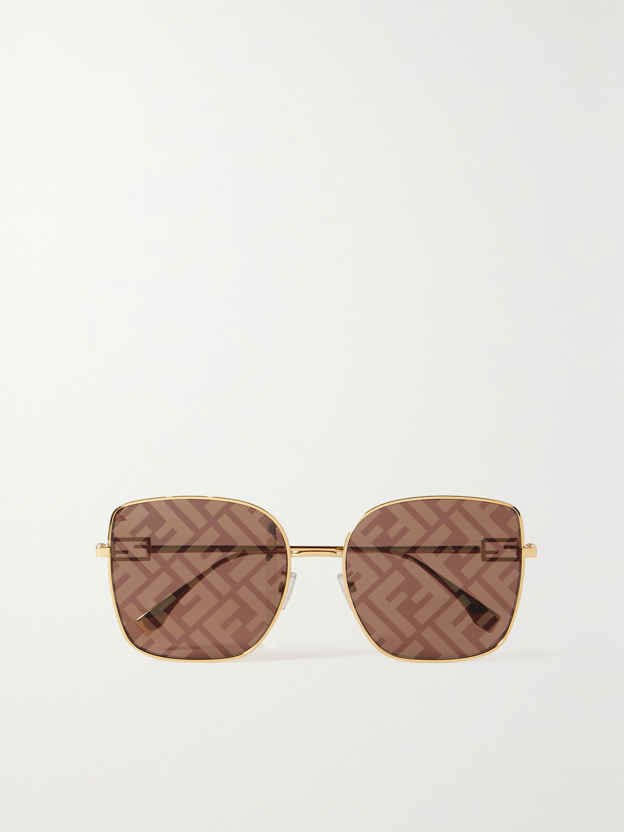 Fendi Square-frame Gold-tone Sunglasses - One size