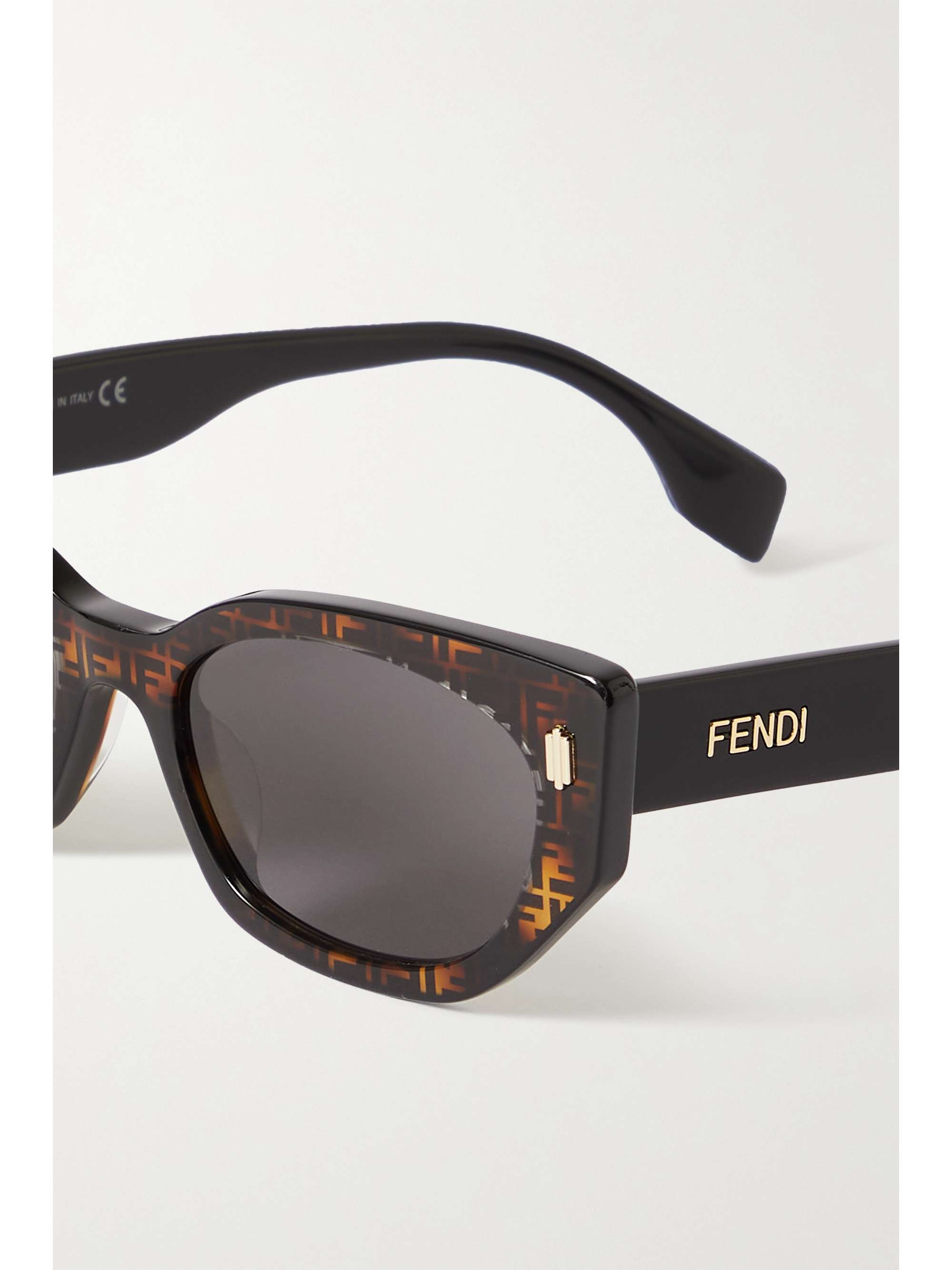 FENDI EYEWEAR Cat-eye tortoiseshell acetate sunglasses