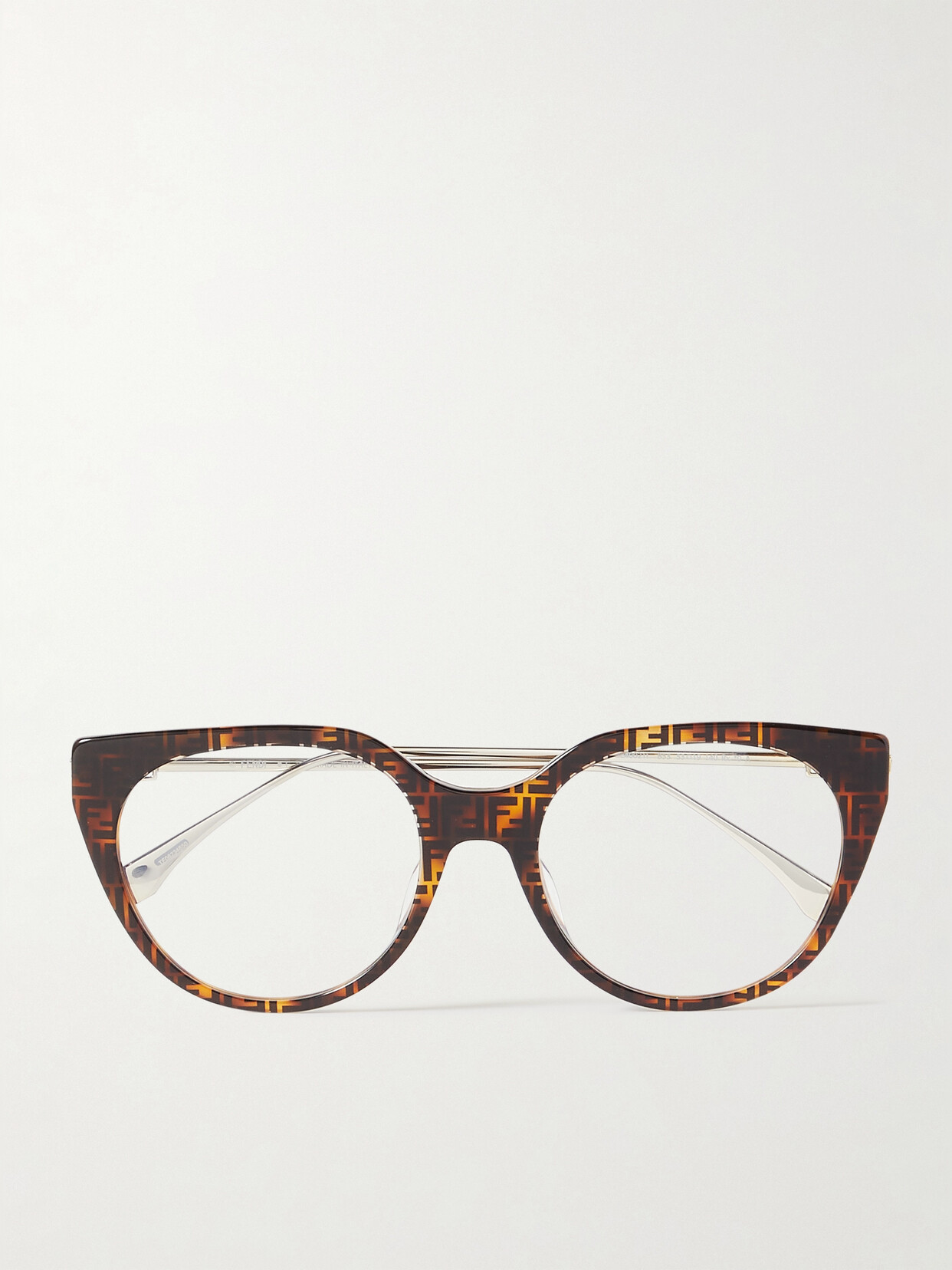 Fendi Oversized Cat-eye Tortoiseshell Acetate And Gold-tone Optical Glasses In Havana