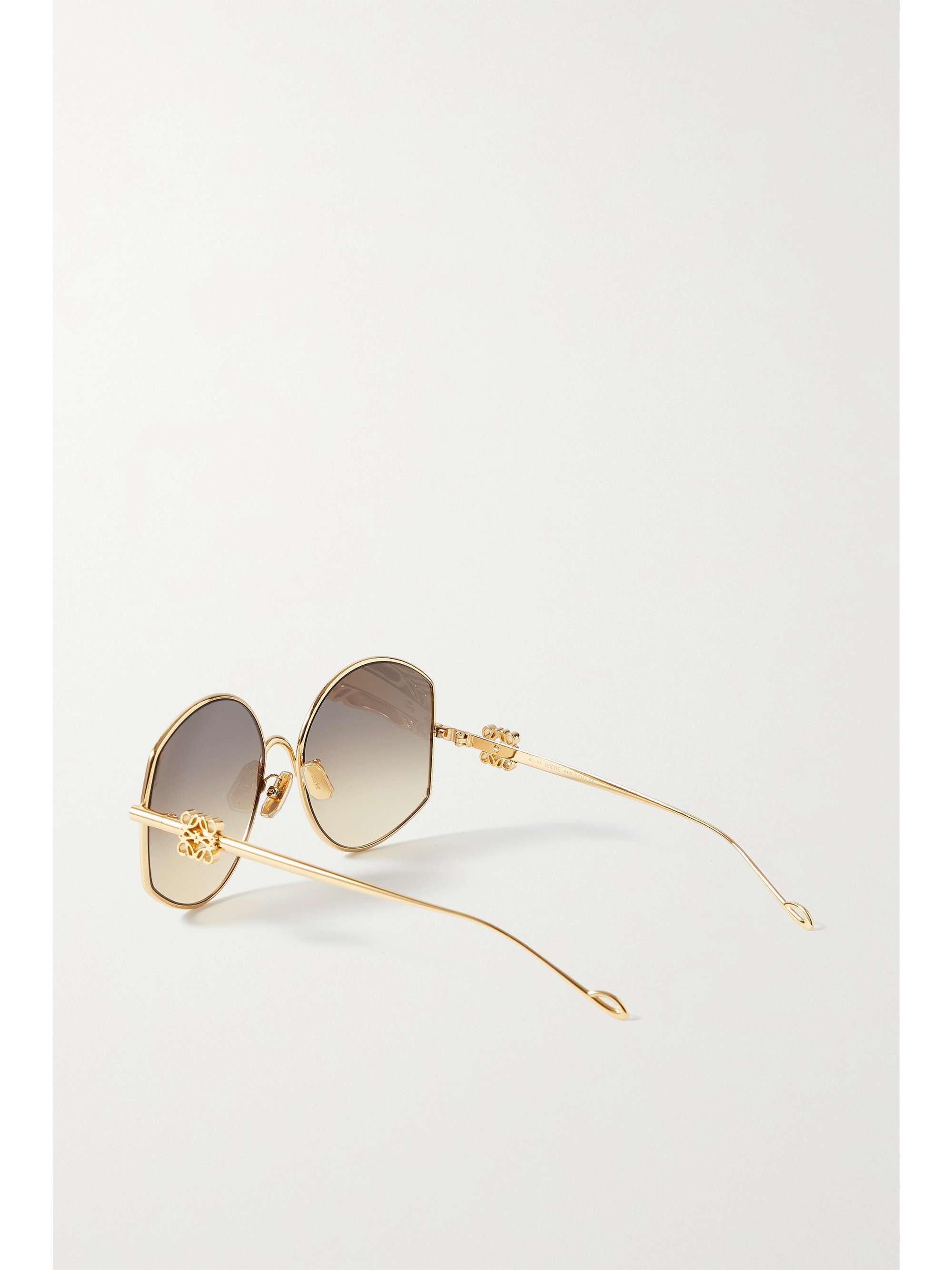 LOEWE EYEWEAR Round-frame gold-tone sunglasses | NET-A-PORTER