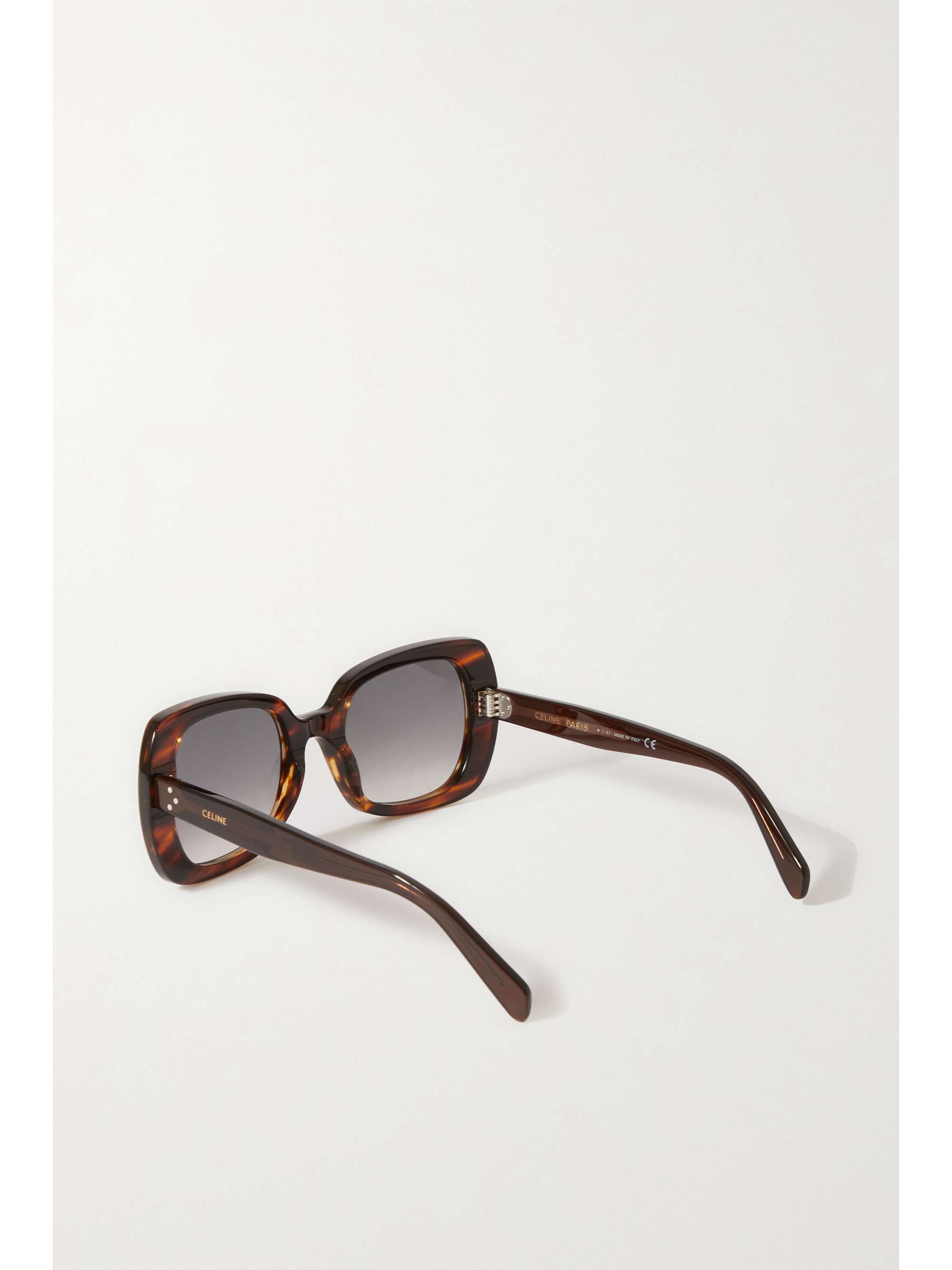 CELINE EYEWEAR Square-frame tortoiseshell acetate sunglasses