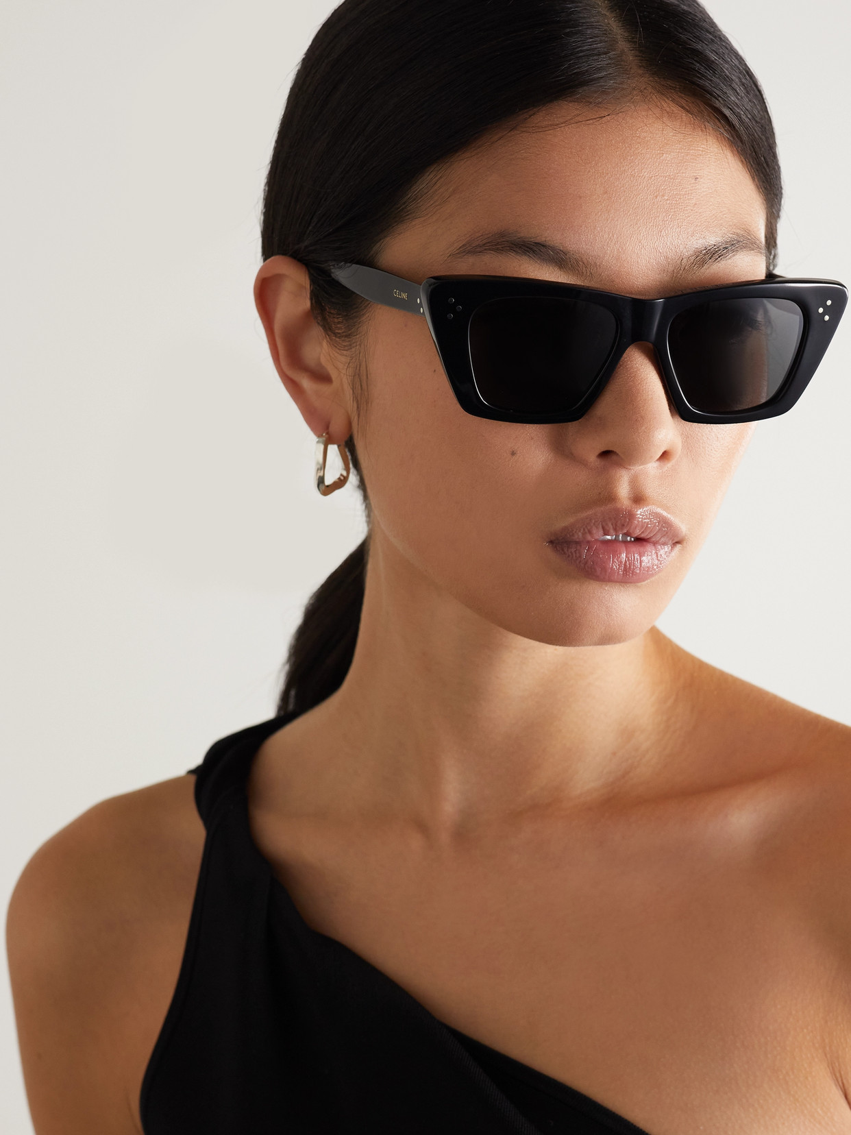 Celine Bold 3 Dots Cl 40187 In 01a Square Sunglasses In Grey 