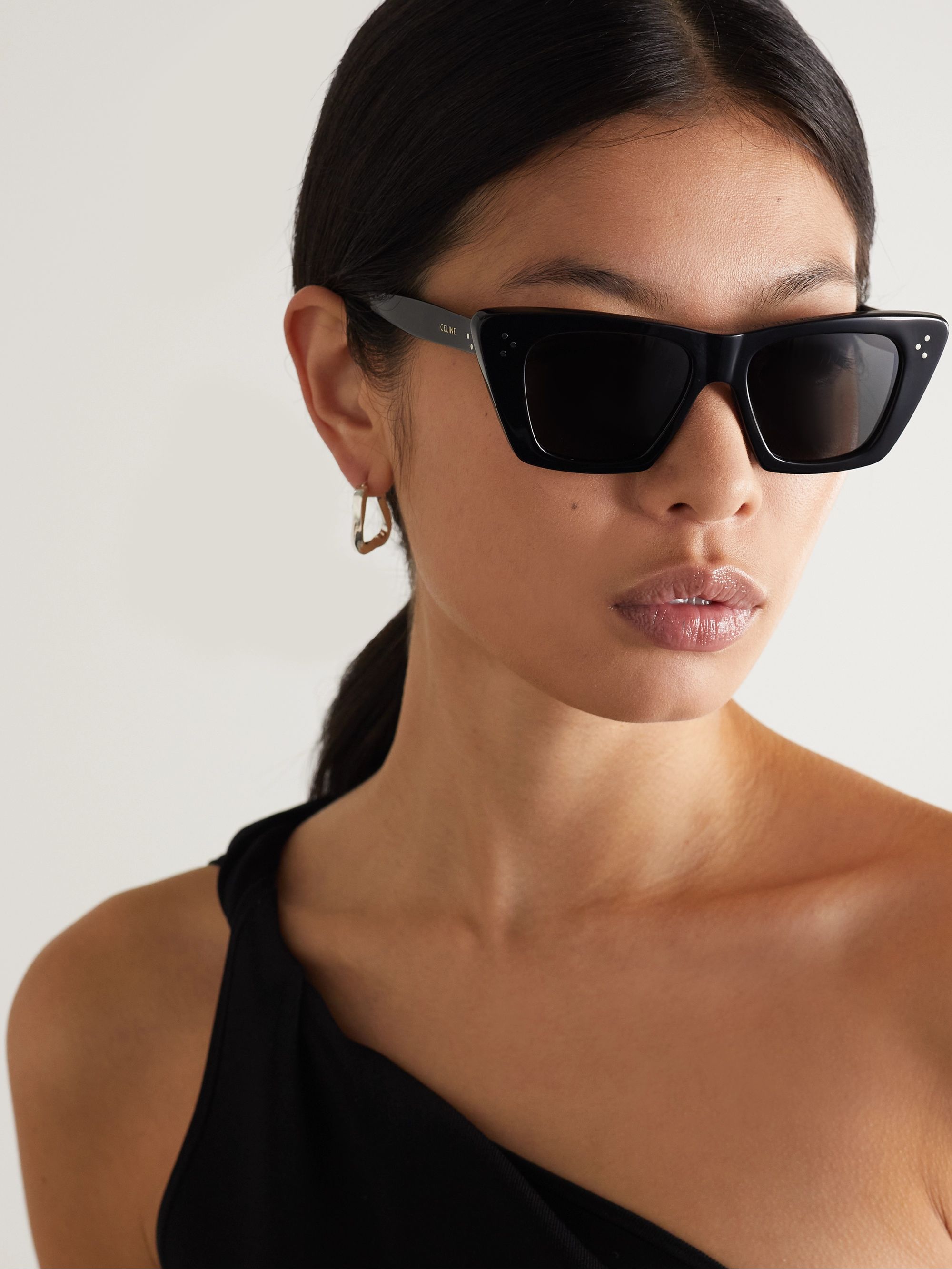 Black Edge cateye acetate sunglasses CELINE EYEWEAR NETAPORTER