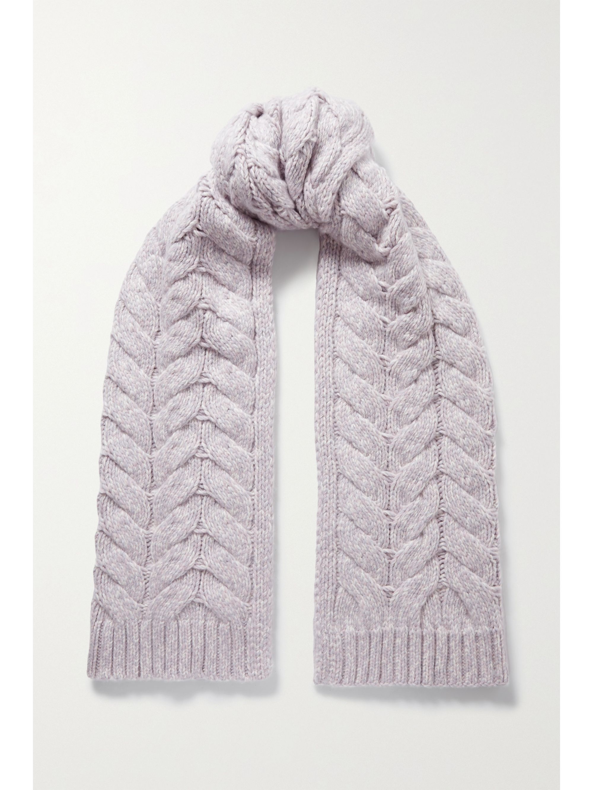 Cable knit cashmere scarf Clearance