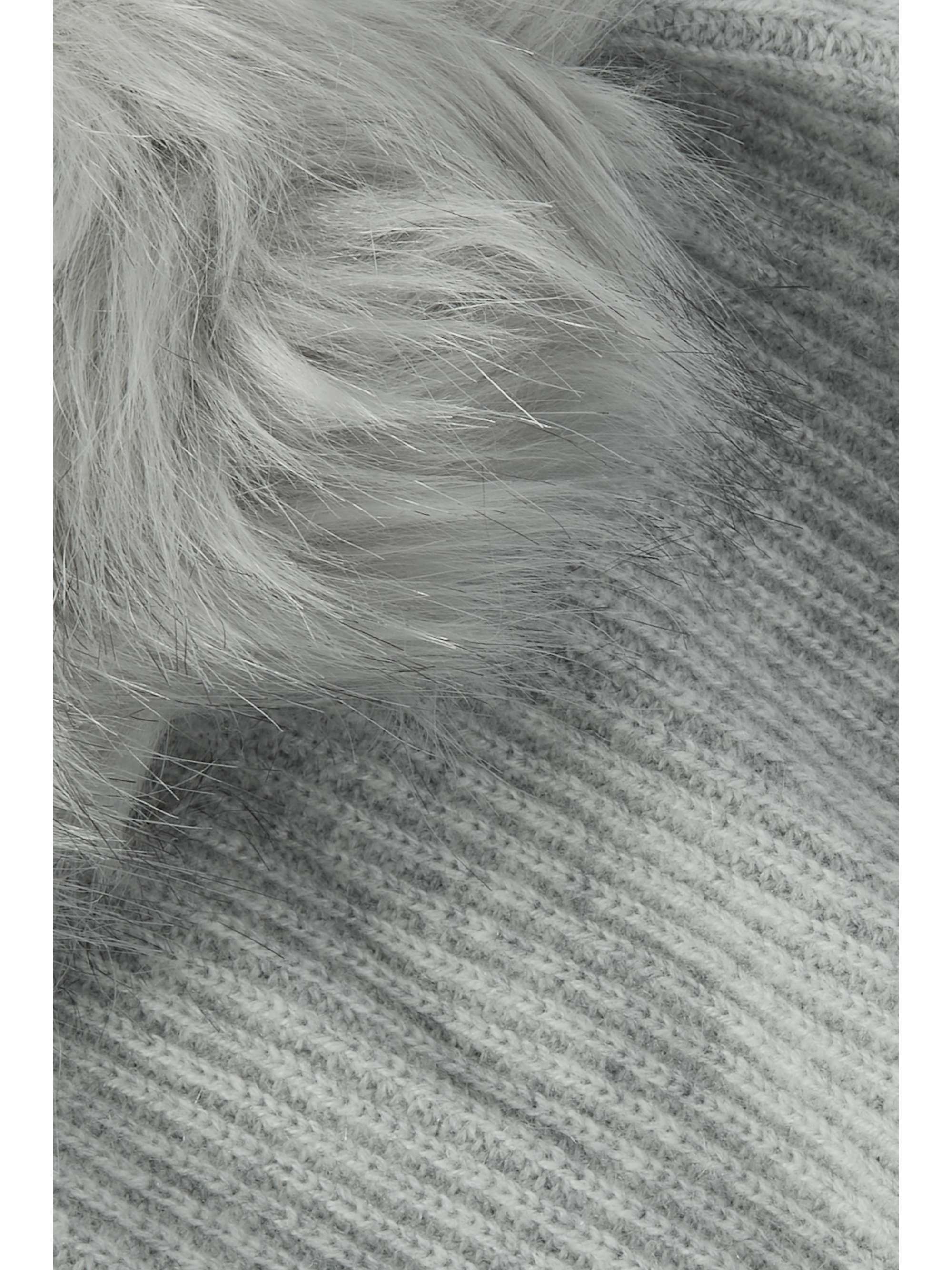 EUGENIA KIM Paulina faux fur-trimmed ribbed cashmere snood