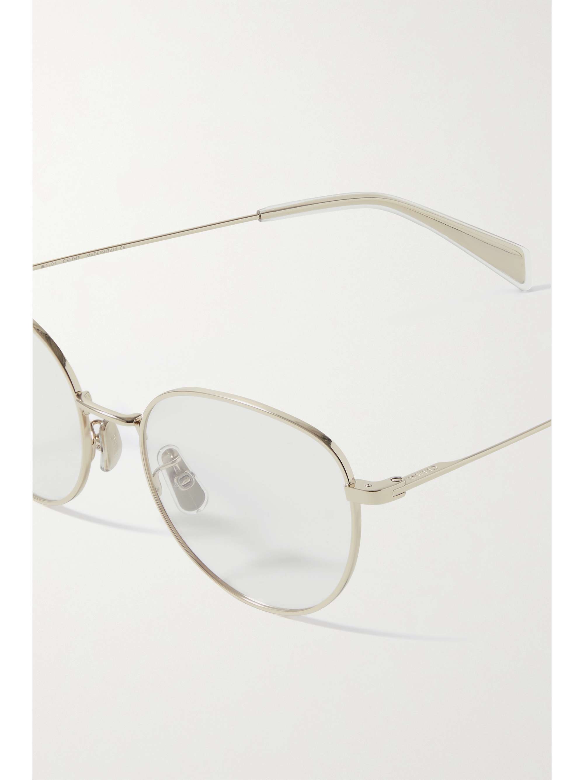 CELINE EYEWEAR Round-frame gold-tone optical glasses