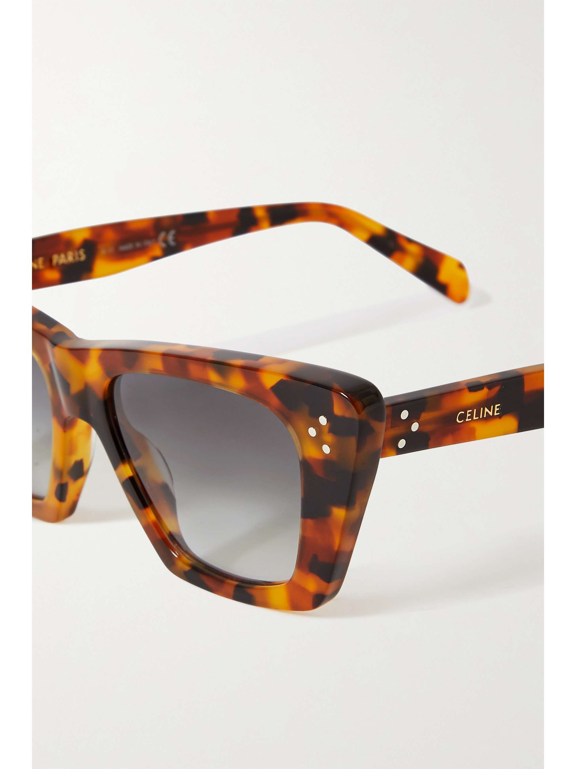 CELINE EYEWEAR Cateye tortoiseshell acetate sunglasses NETAPORTER
