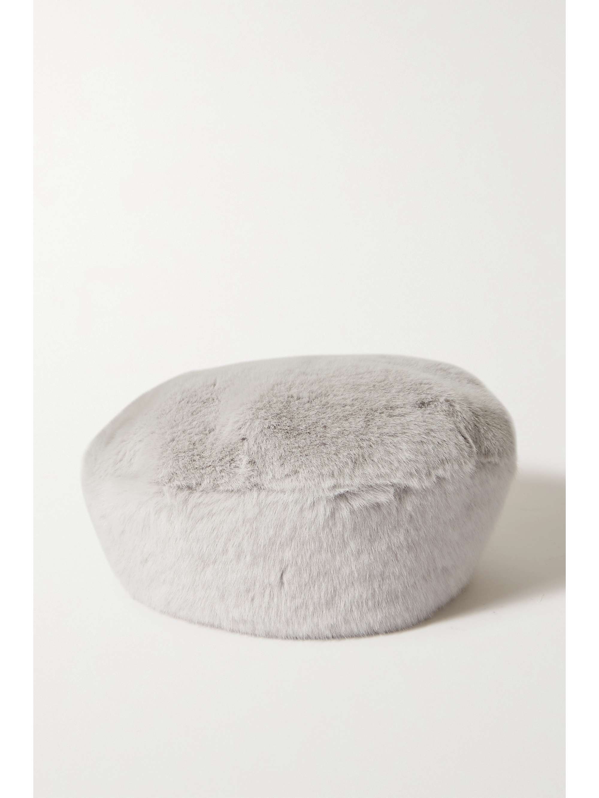 Gray Mishka faux fur beret | EUGENIA 