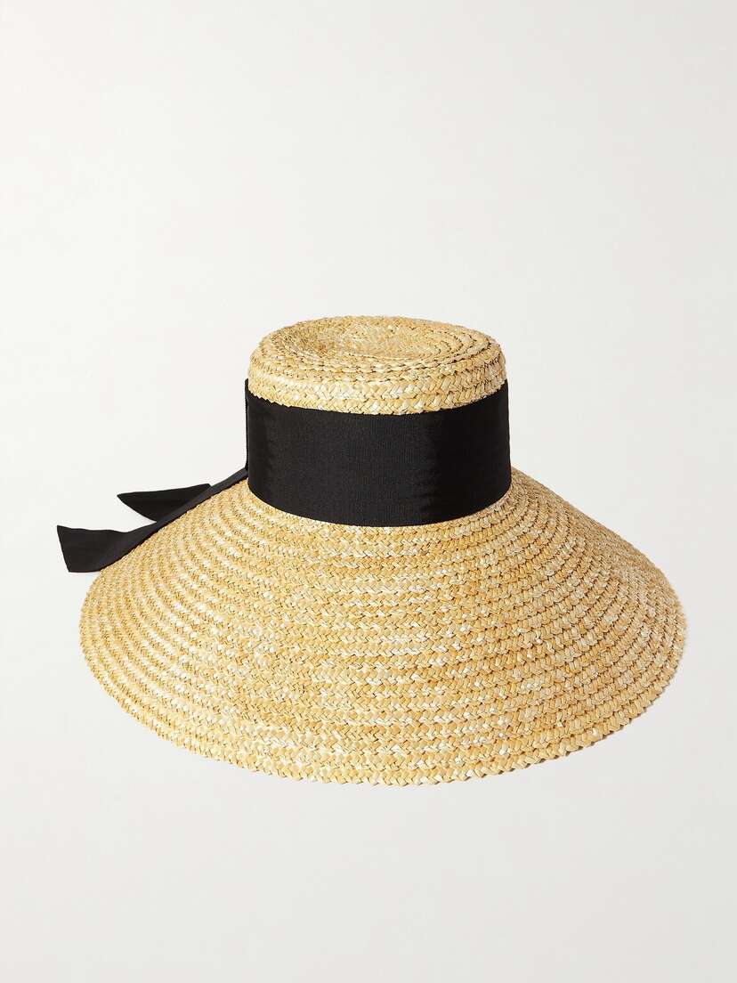 Eugenia Kim Mirabel Grosgrain-trimmed Straw Sunhat