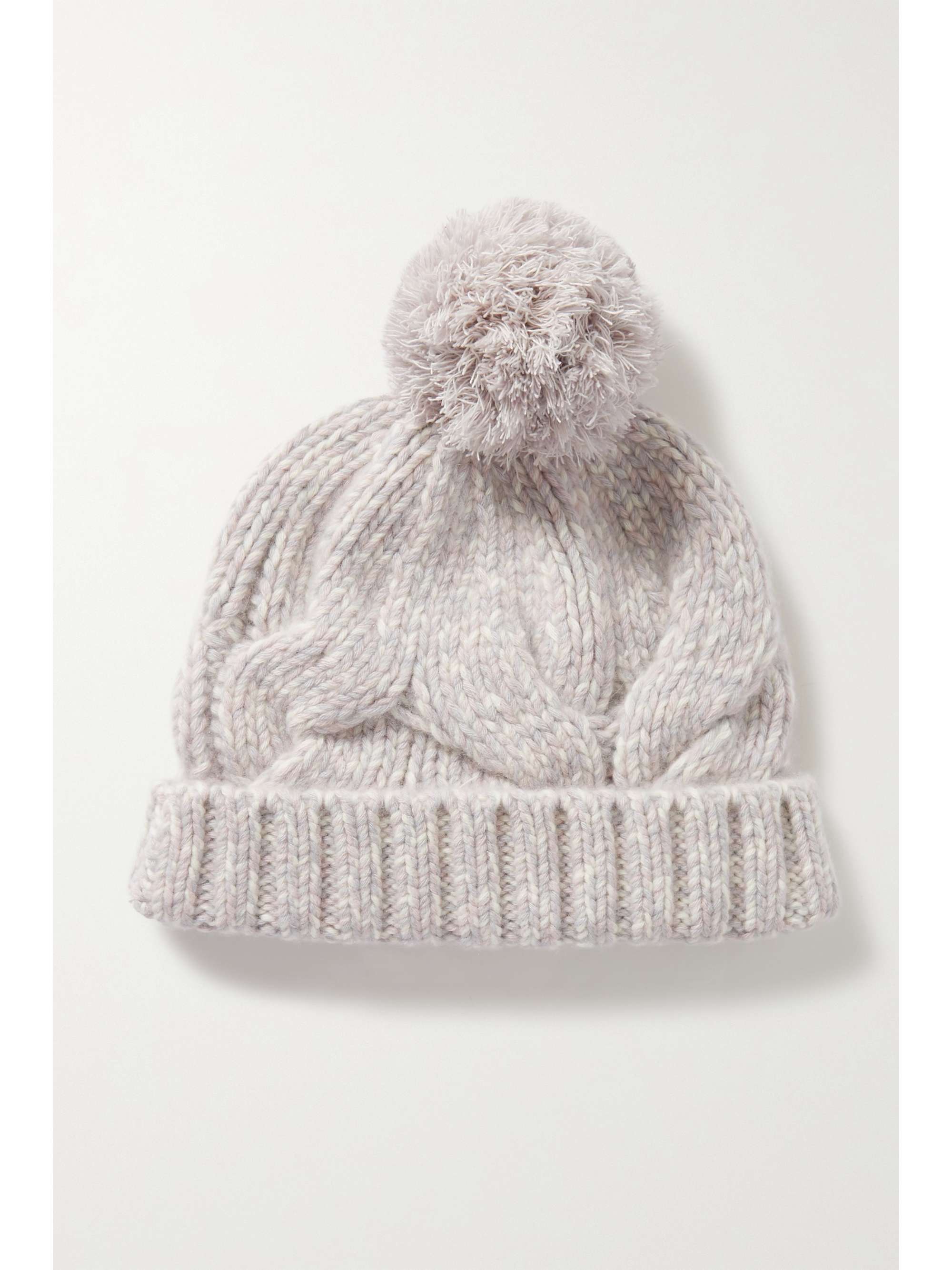 Lilac Maree pompom-embellished cable 