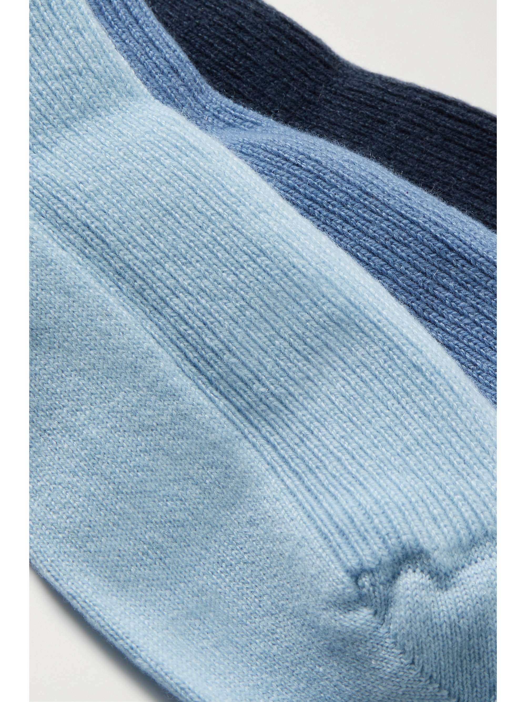 JOHNSTONS OF ELGIN Set of three ribbed cashmereblend socks NETAPORTER