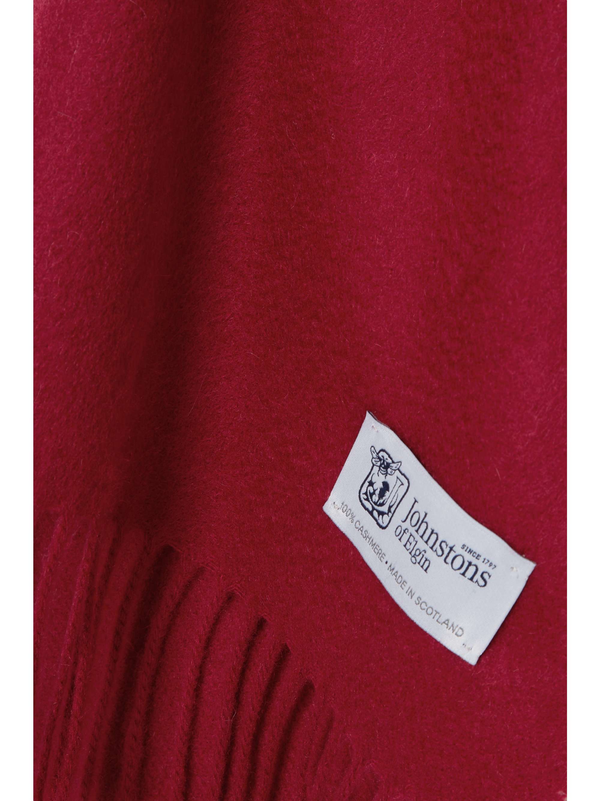 JOHNSTONS OF ELGIN + NET SUSTAIN fringed cashmere scarf