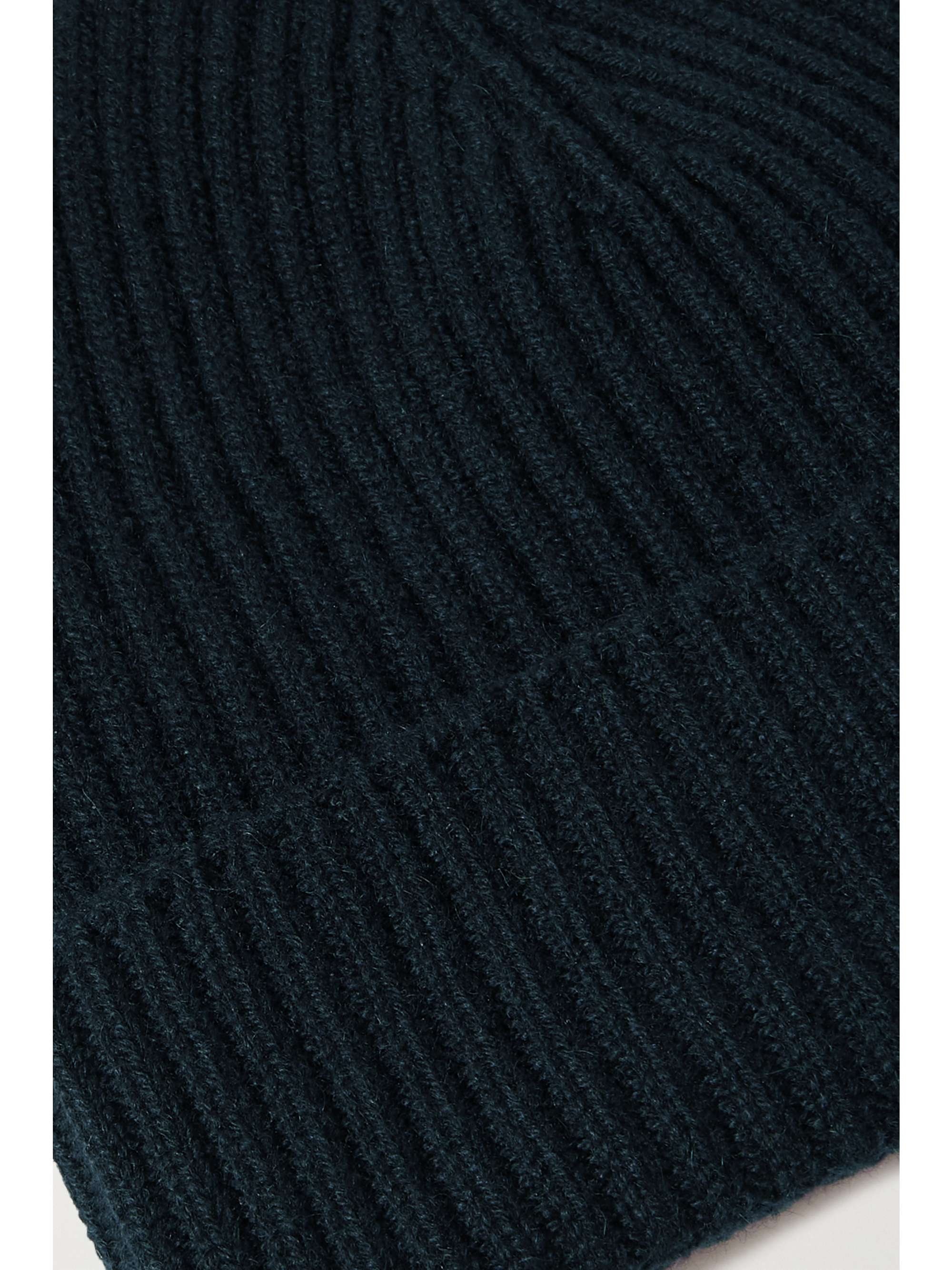 JOHNSTONS OF ELGIN + NET SUSTAIN ribbed cashmere beanie