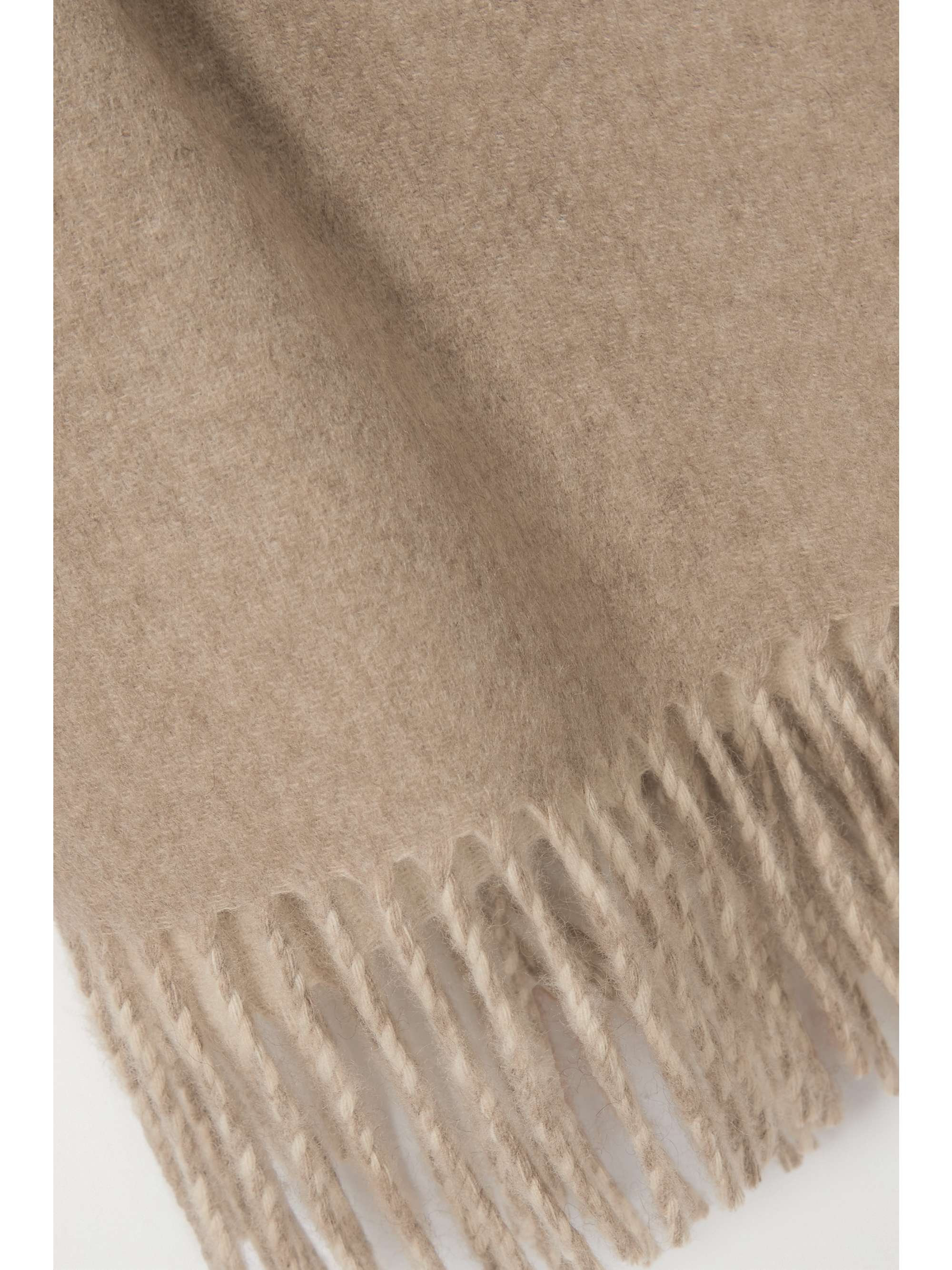 JOHNSTONS OF ELGIN + NET SUSTAIN fringed reversible cashmere scarf