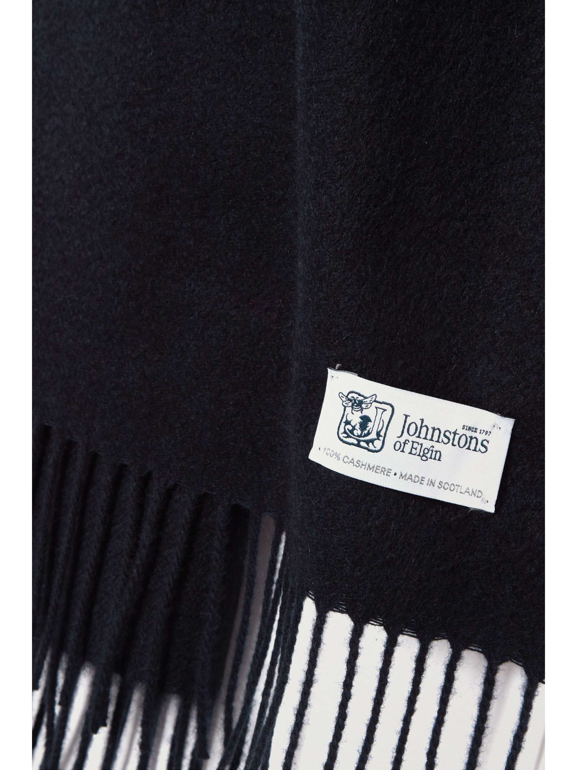 JOHNSTONS OF ELGIN + NET SUSTAIN fringed cashmere scarf