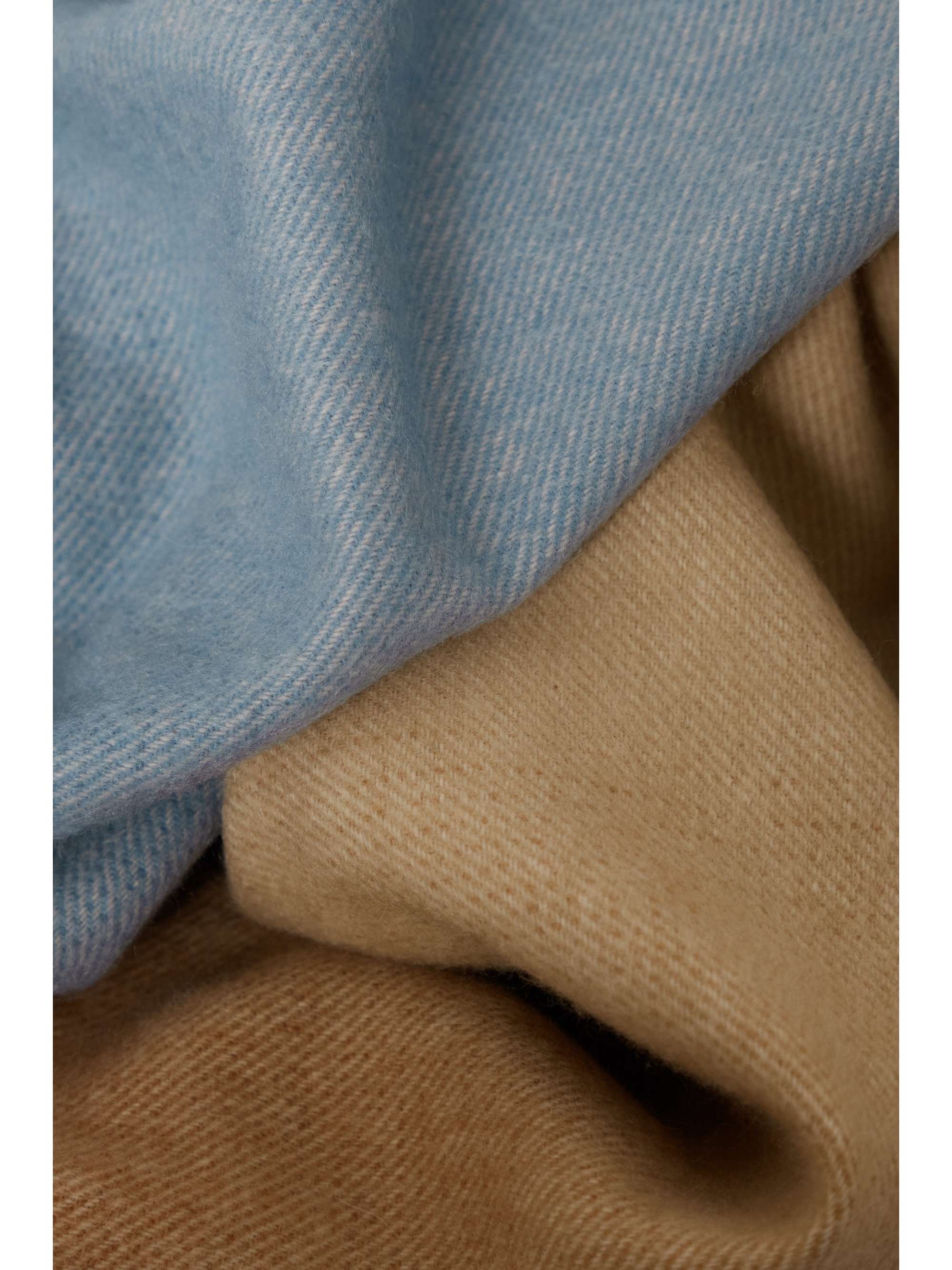 JOHNSTONS OF ELGIN + NET SUSTAIN fringed ombré cashmere scarf