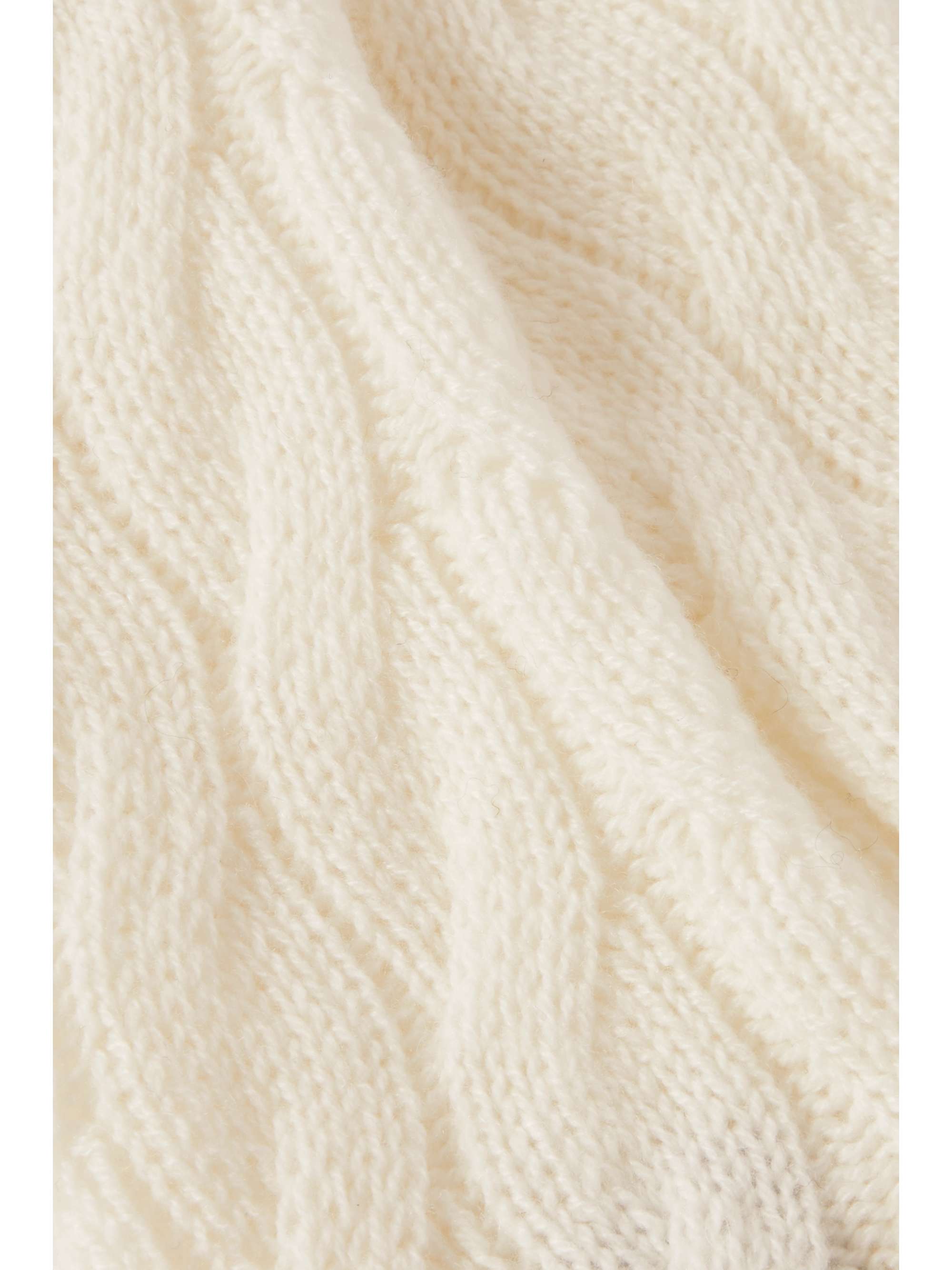 JOHNSTONS OF ELGIN + NET SUSTAIN cable-knit cashmere wrist warmer