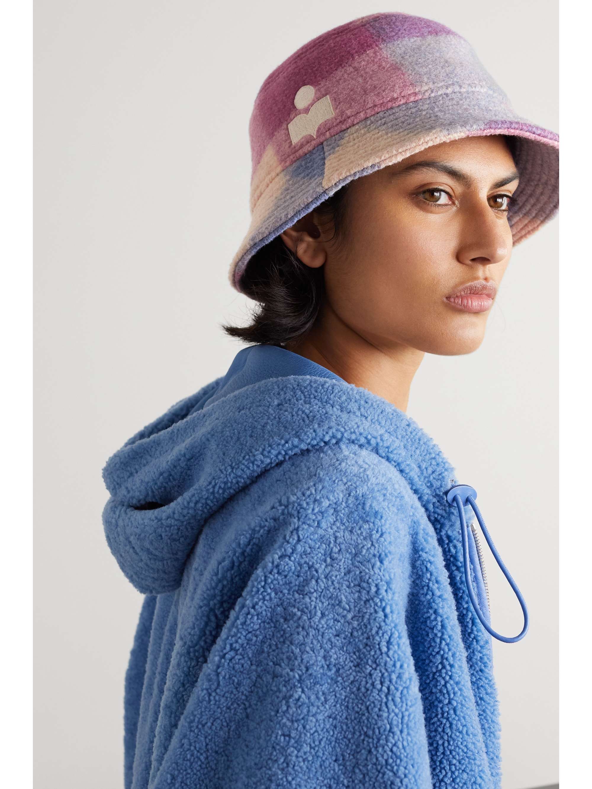 Pink Haley embroidered checked flannel 