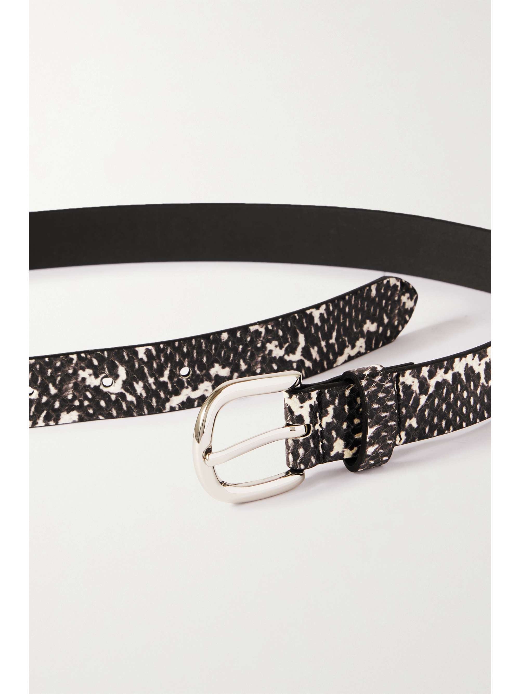 ISABEL MARANT Zap snake-effect leather belt