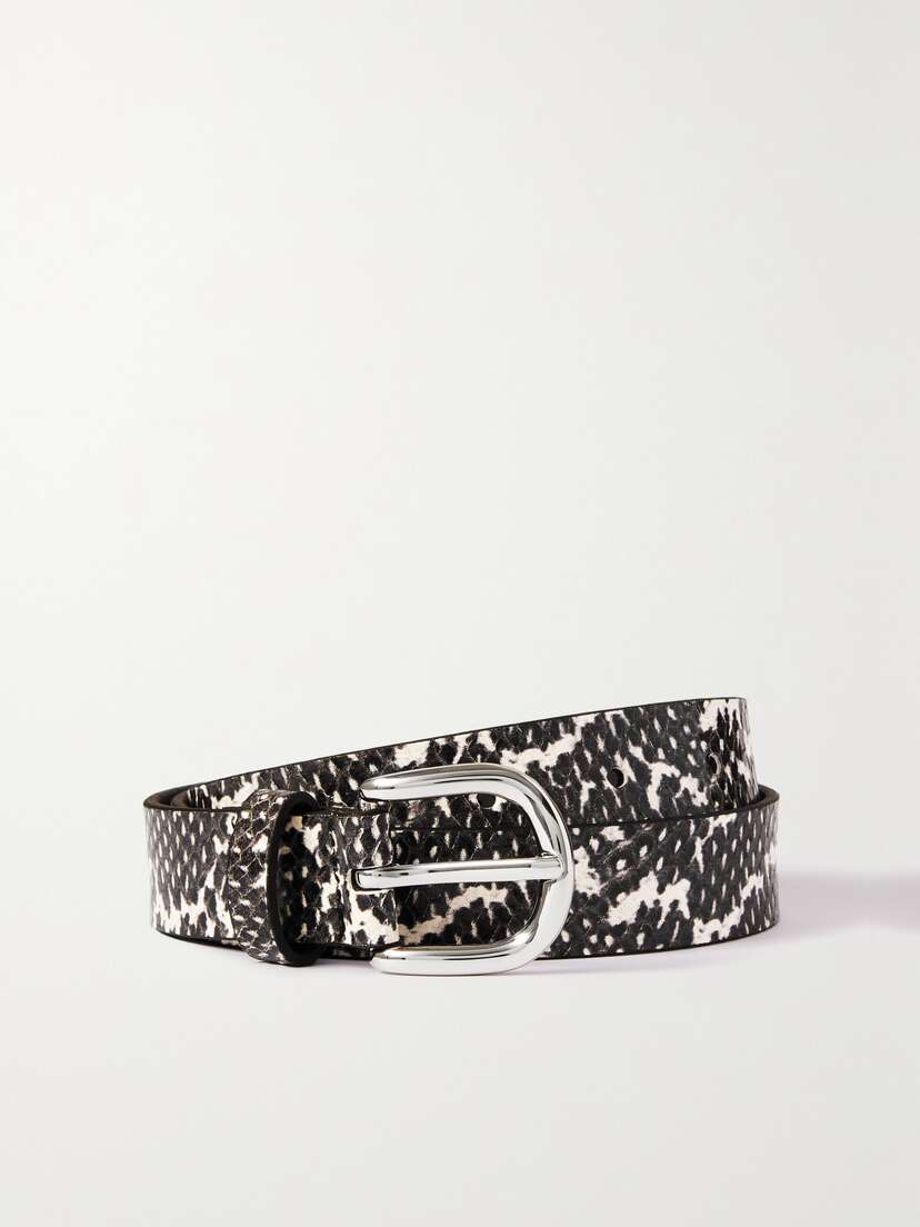Isabel Marant Zap Snake-effect Leather Belt