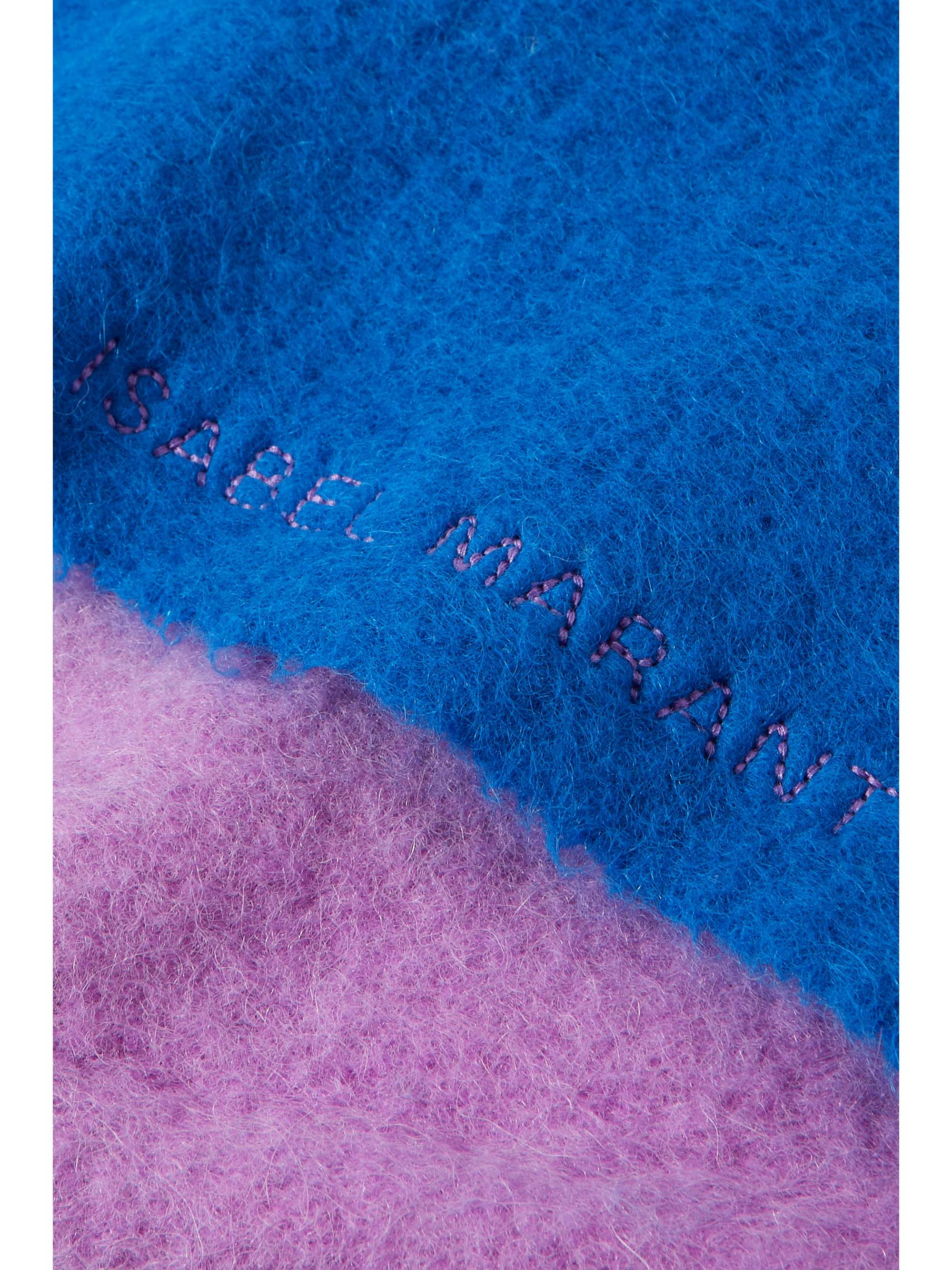 ISABEL MARANT Firna fringed ombré alpaca-blend scarf
