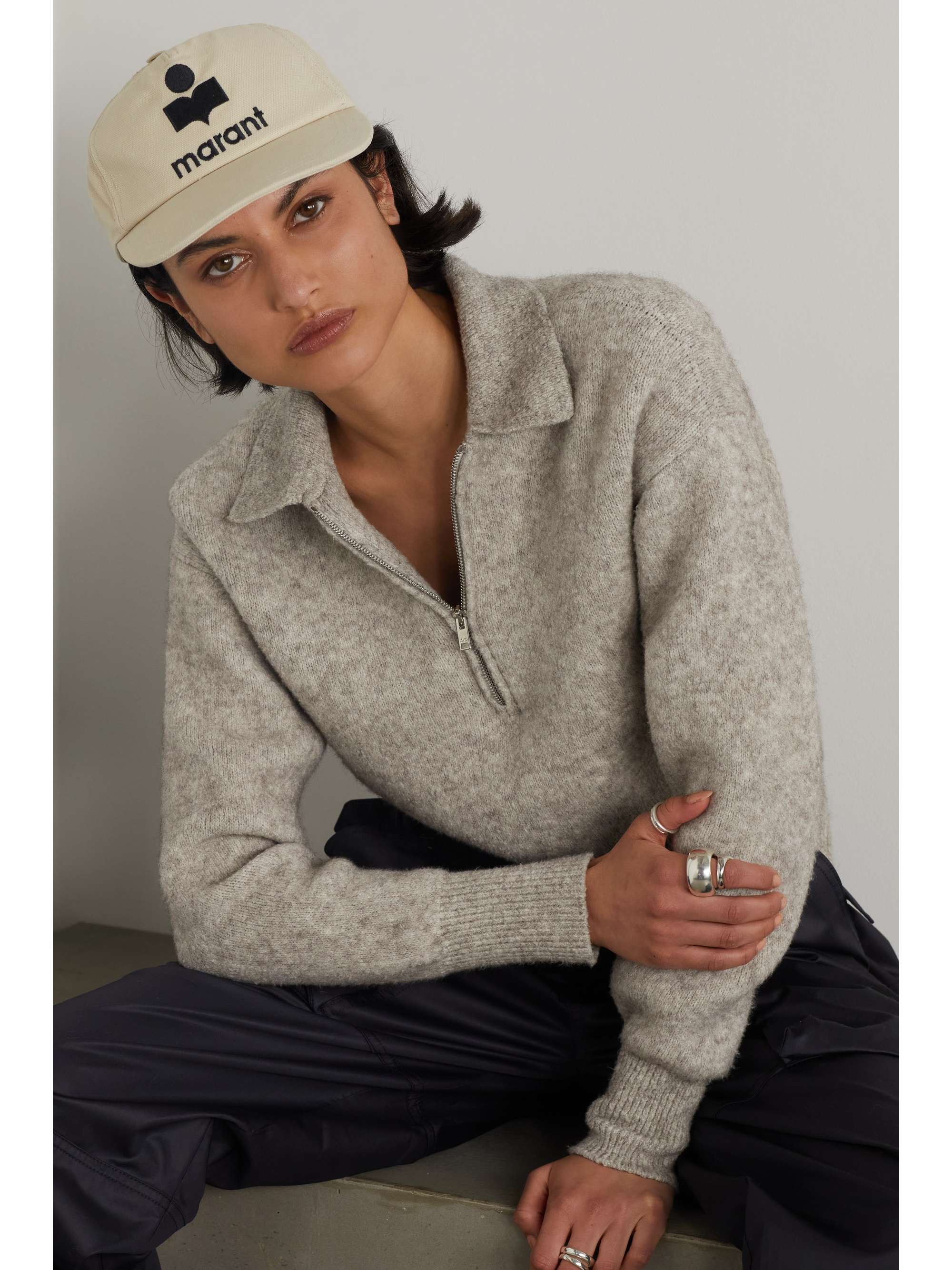 ISABEL MARANT Tyron embroidered cotton-canvas baseball cap