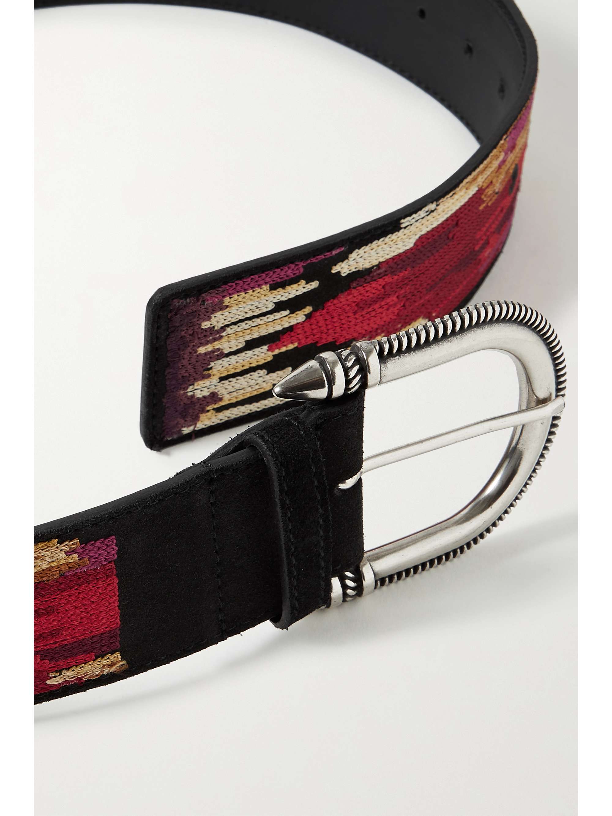 ETRO Embroidered suede belt