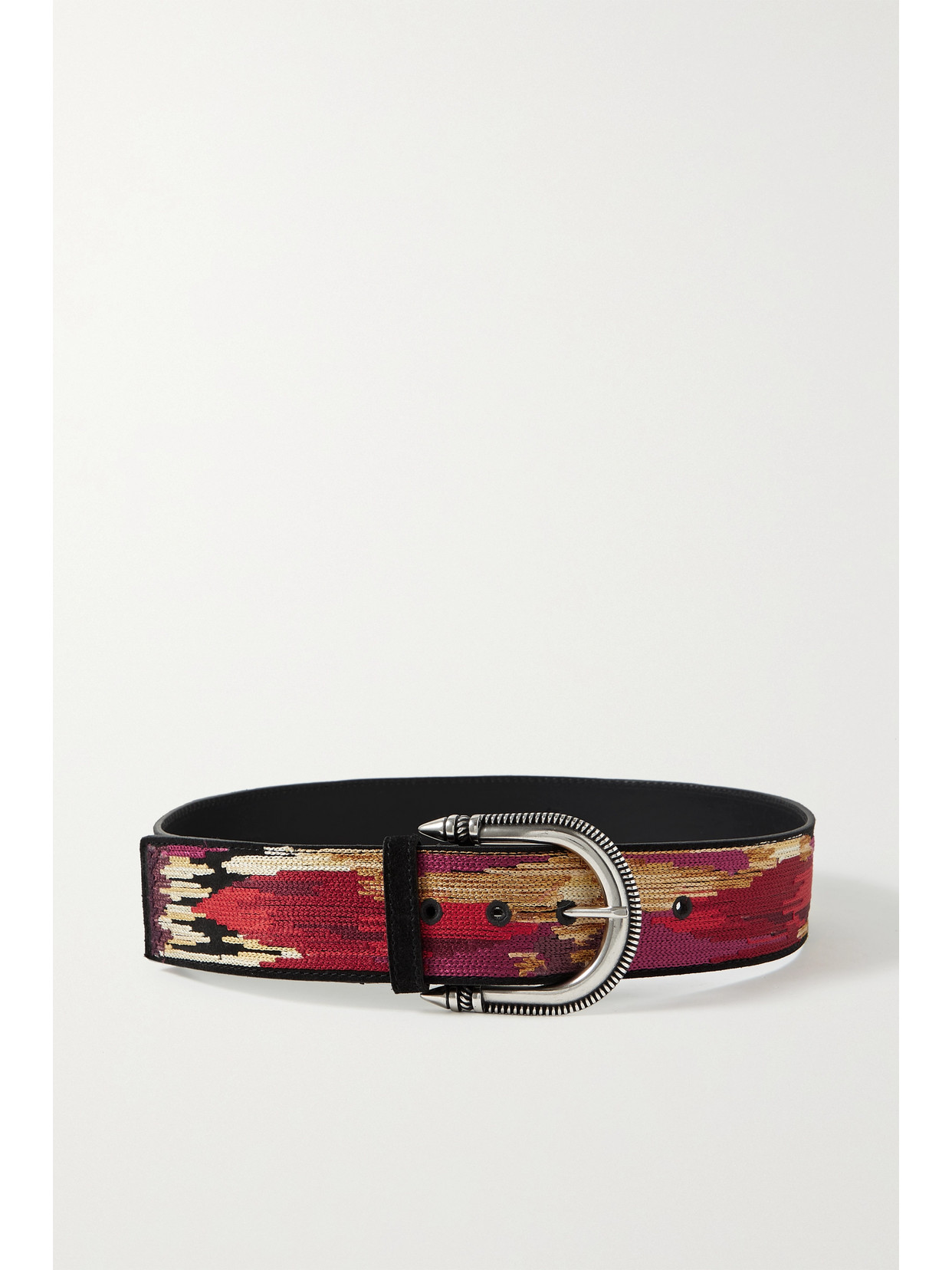 LIKE NEW Etro Ikat-Embroidered Leather Belt ETRO Leather belt | NET-A-PORTER main image 3