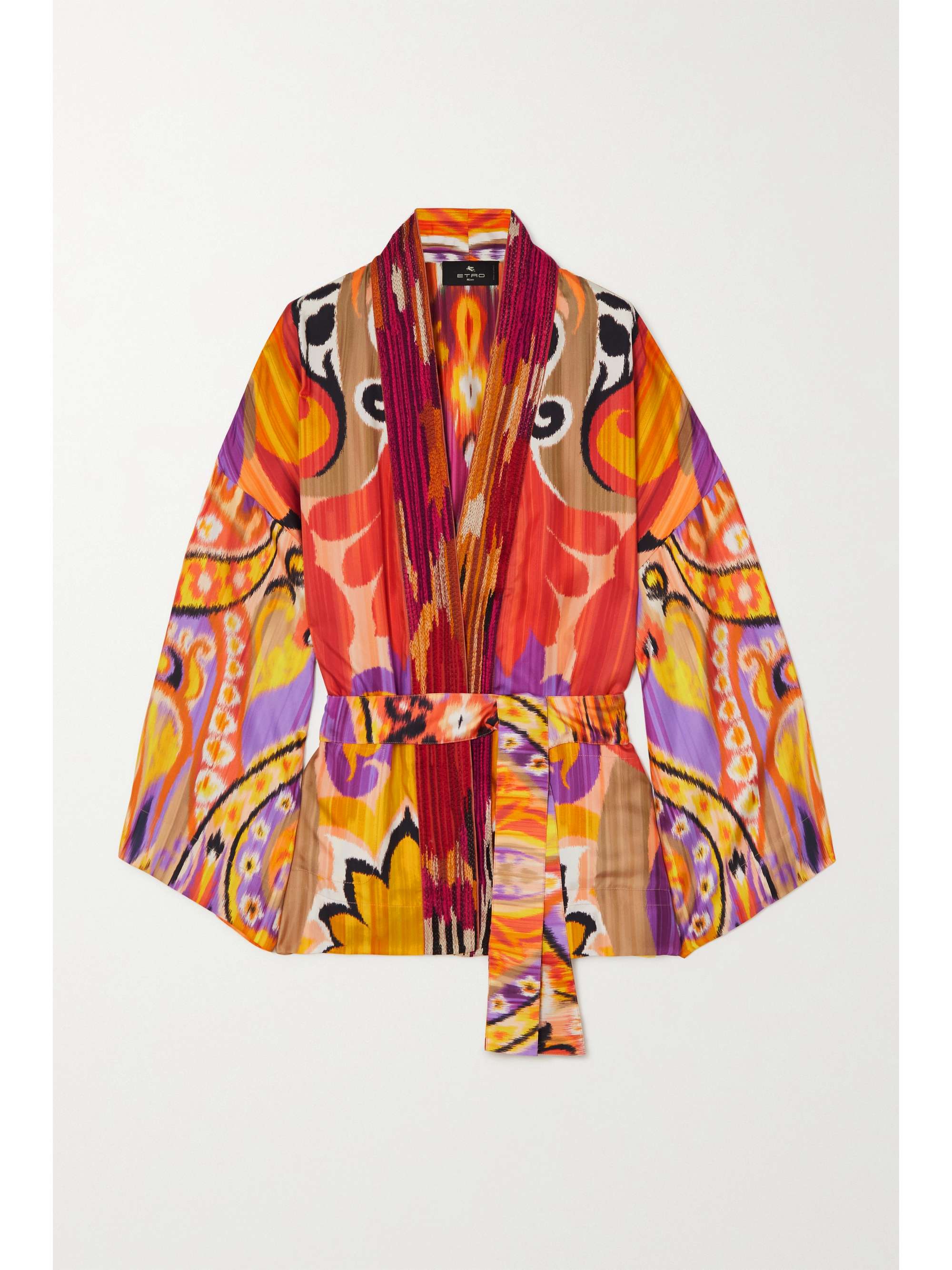 orange silk robe