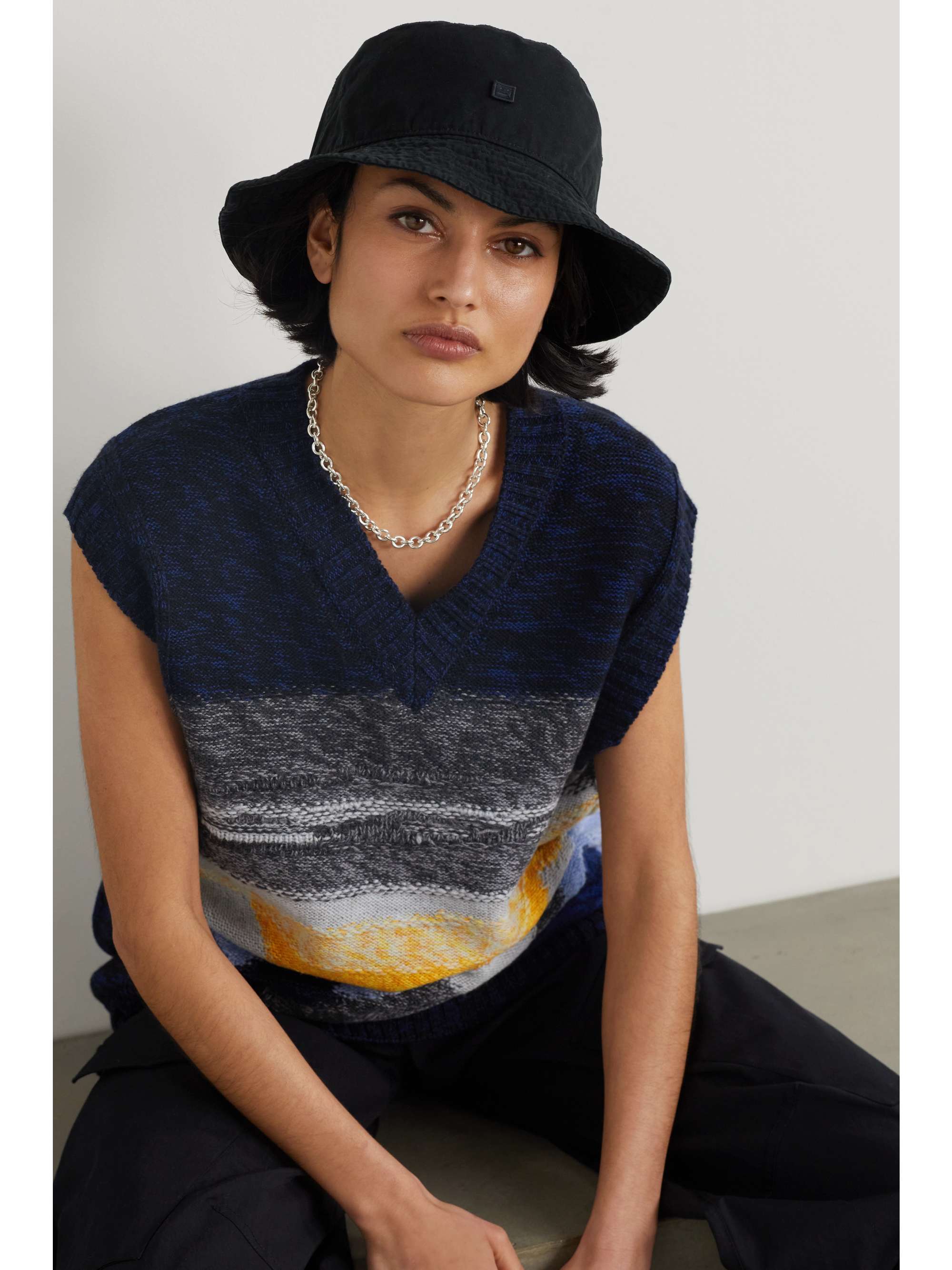 ACNE STUDIOS Buko appliquéd cotton bucket hat