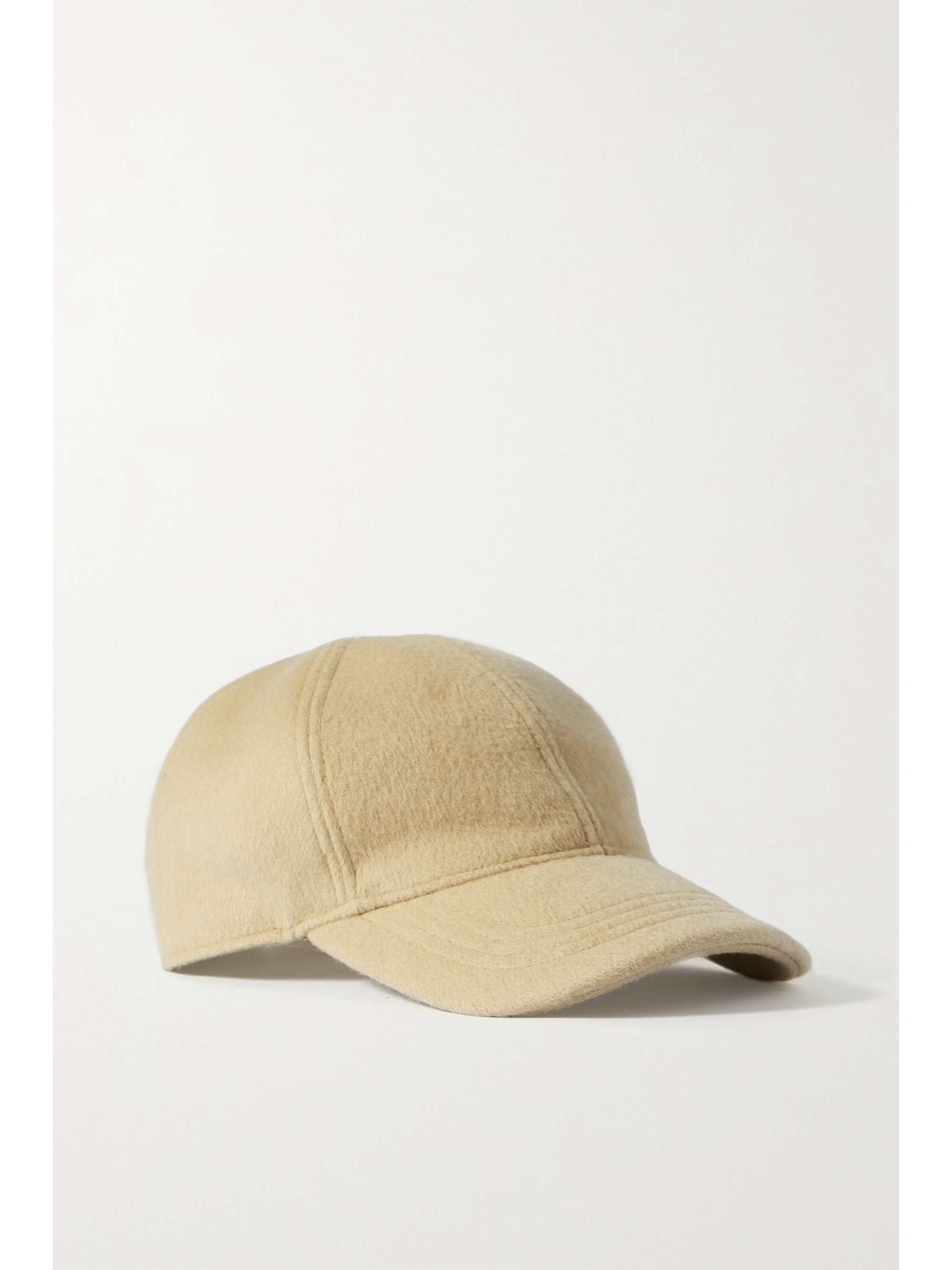 Double wool and cashmere baseball cap 