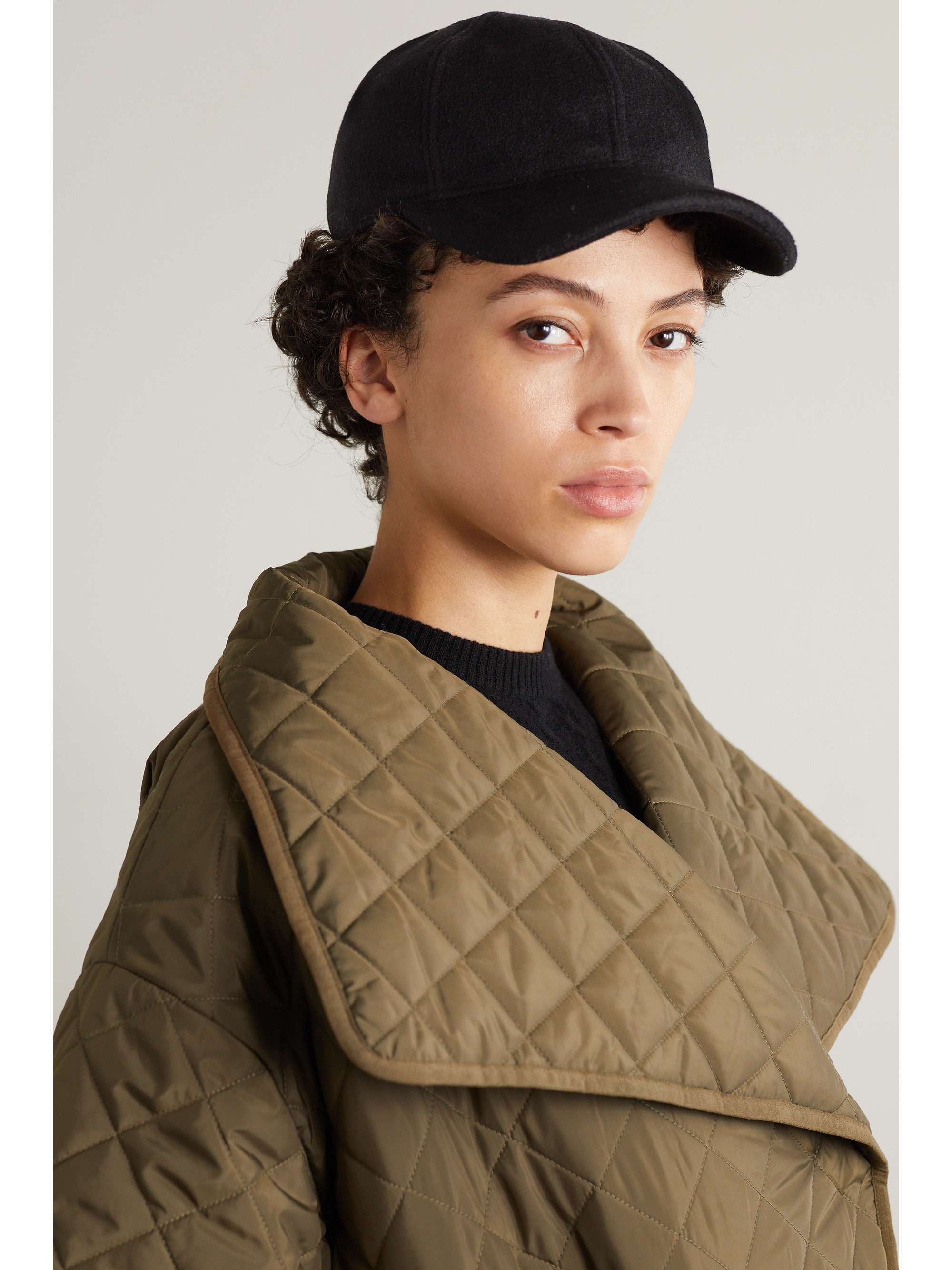 TOTEME Double wool and cashmere baseball cap