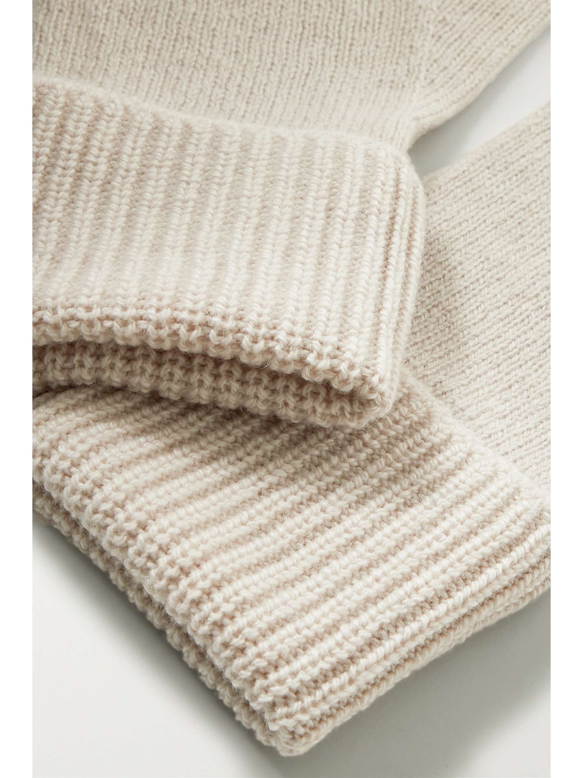 THE ROW Halita ribbed cashmere gloves