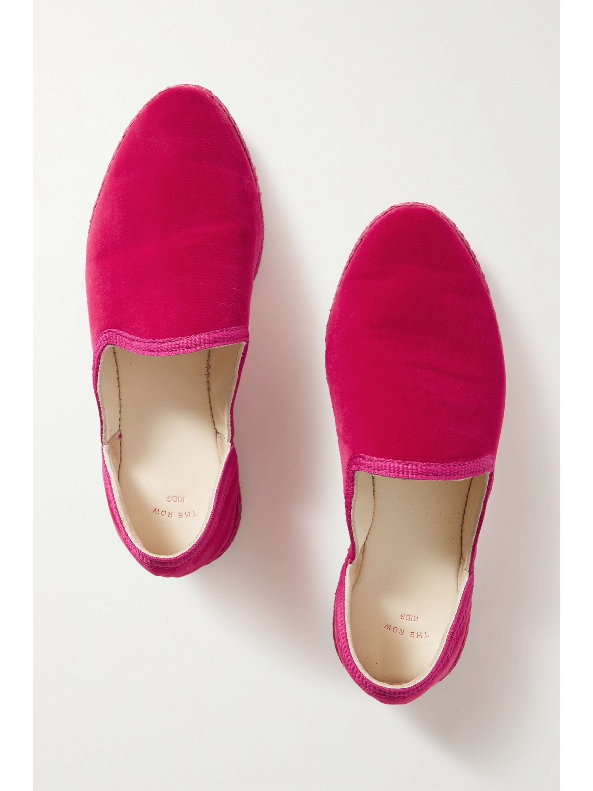 THE ROW KIDS Friulane velvet slippers
