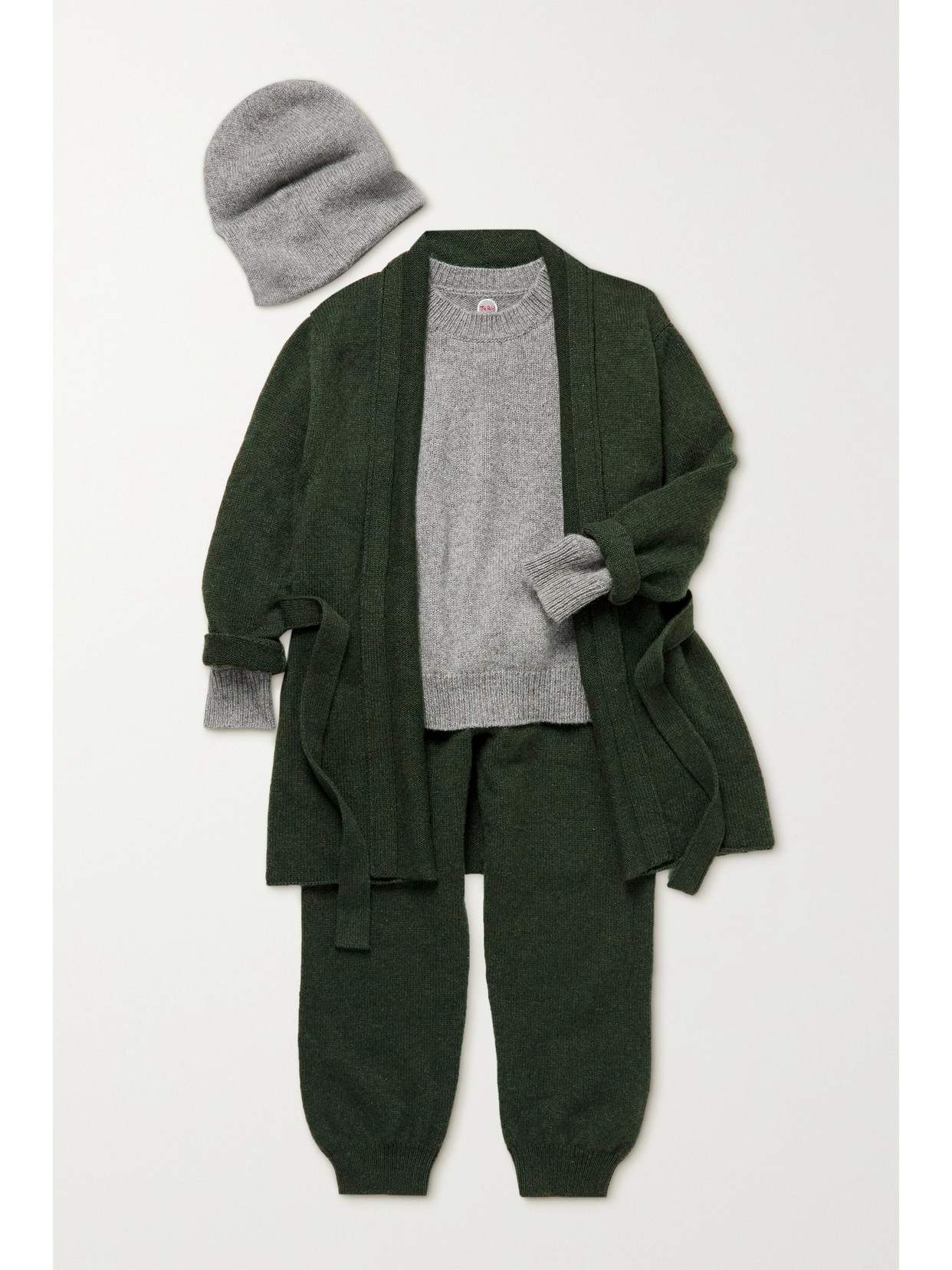 Shop The Row Huey Belted Cashmere Cardigan In Green