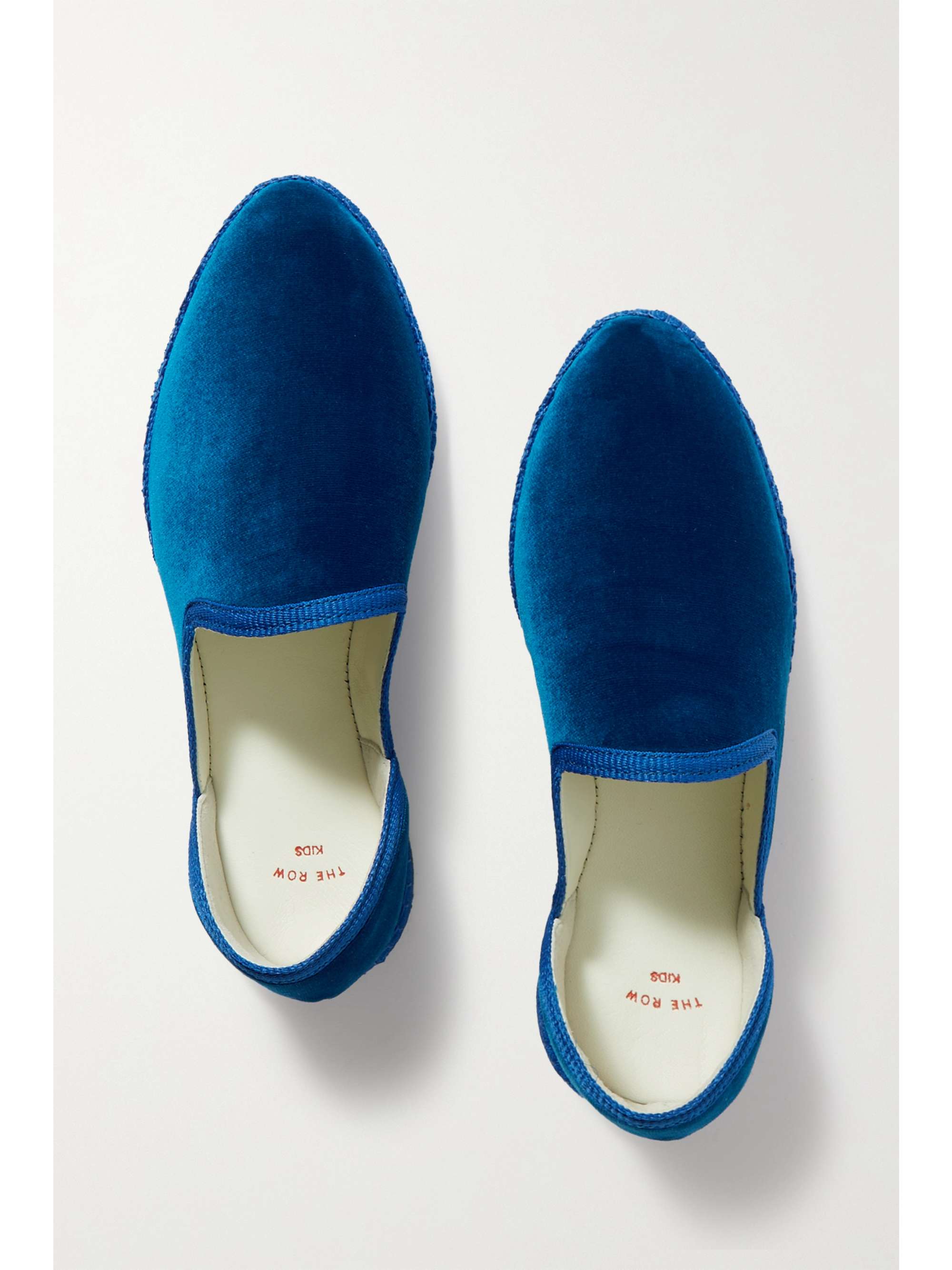 THE ROW KIDS Friulane velvet slippers